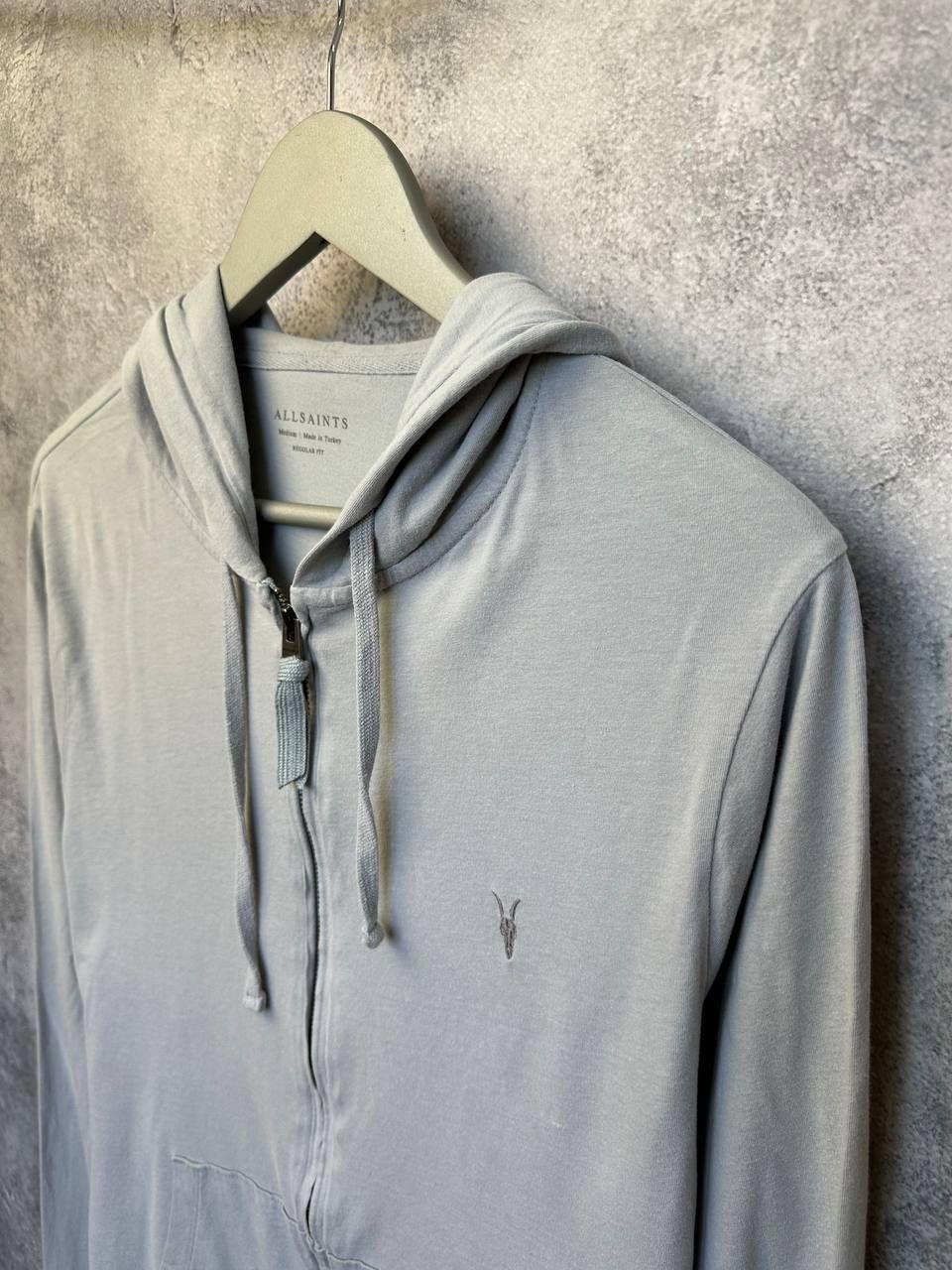 Allsaints ALLSAINTS Brace Hoody Lightweight Full Zip Gray Long Sleeve Size US M / EU 48-50 / 2 - 6 Thumbnail