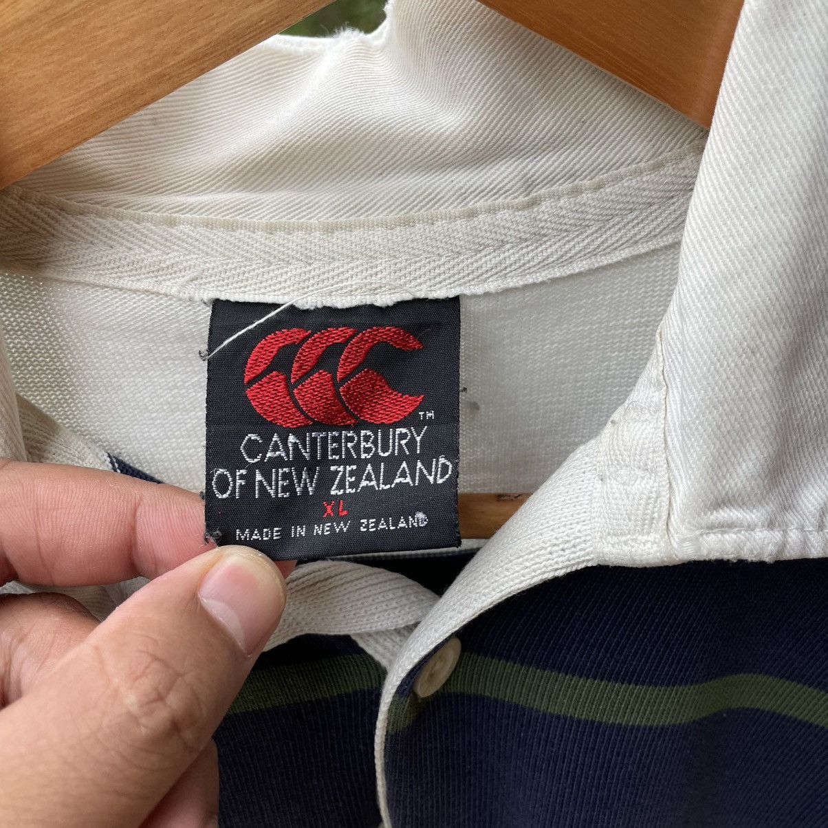 Canterbury of New Zealand × Vintage 🔥Vintage Canterbury New Zealand Stripes Polos Rugby Shirts Size US L / EU 52-54 / 3 - 11 Thumbnail