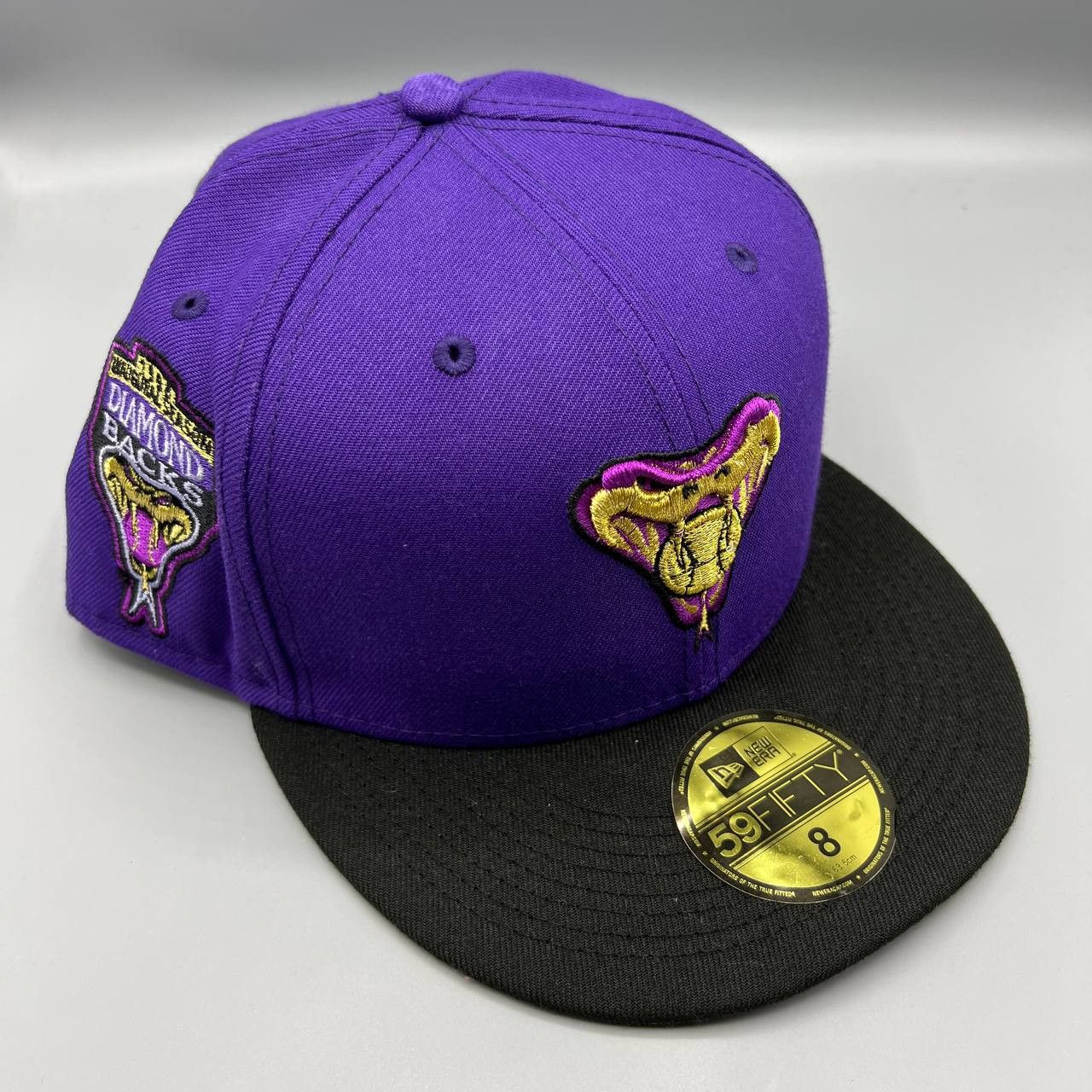Arizona Diamondbacks Hat Men 8 Purple Black Fitted Cap