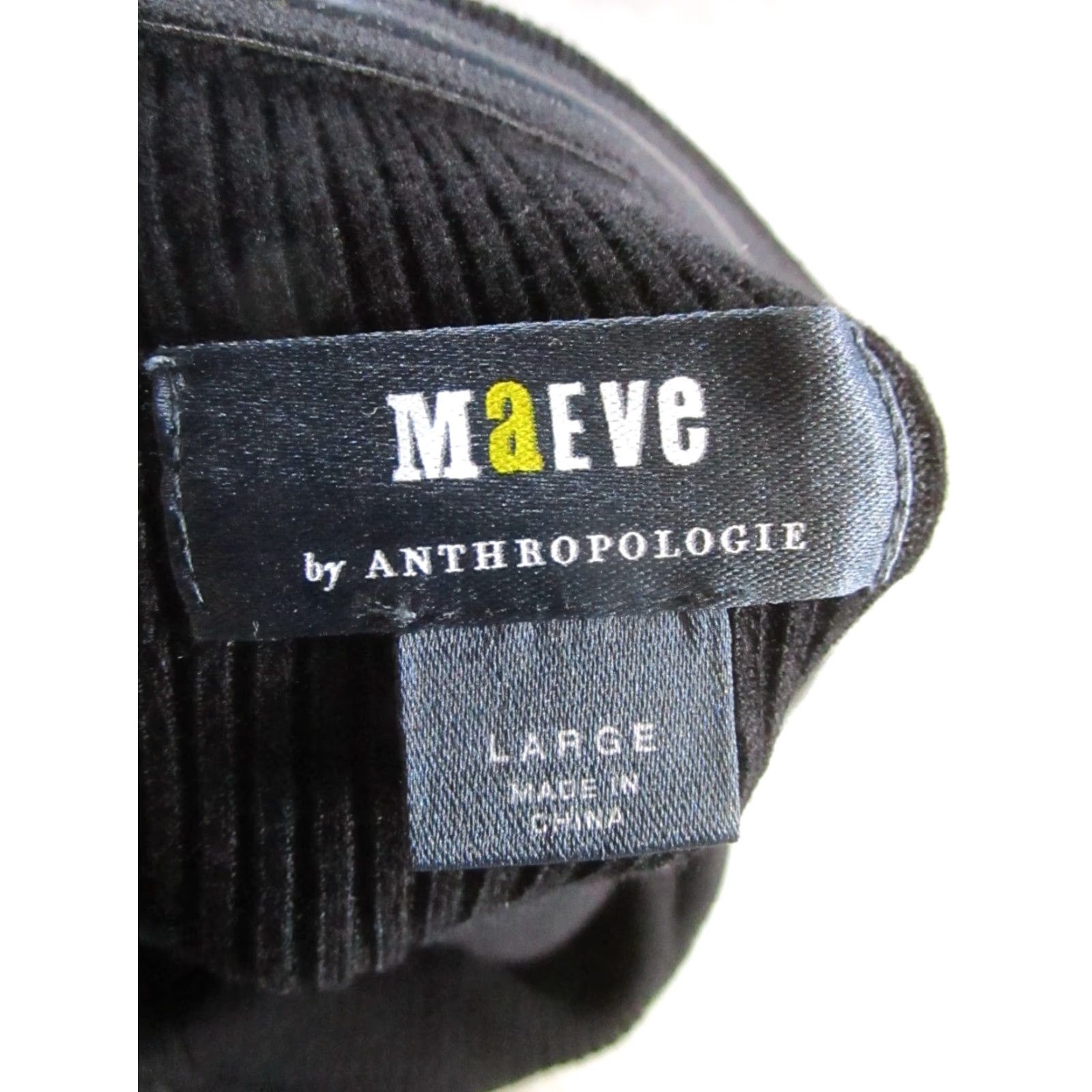 Vintage Maeve Top Womens Large Black Ribbed Knit Blouse Shirt Viscose Knit Boat Neck Sleeveless Pullover Regular Women Size L / US 10 / IT 46 - 3 Thumbnail