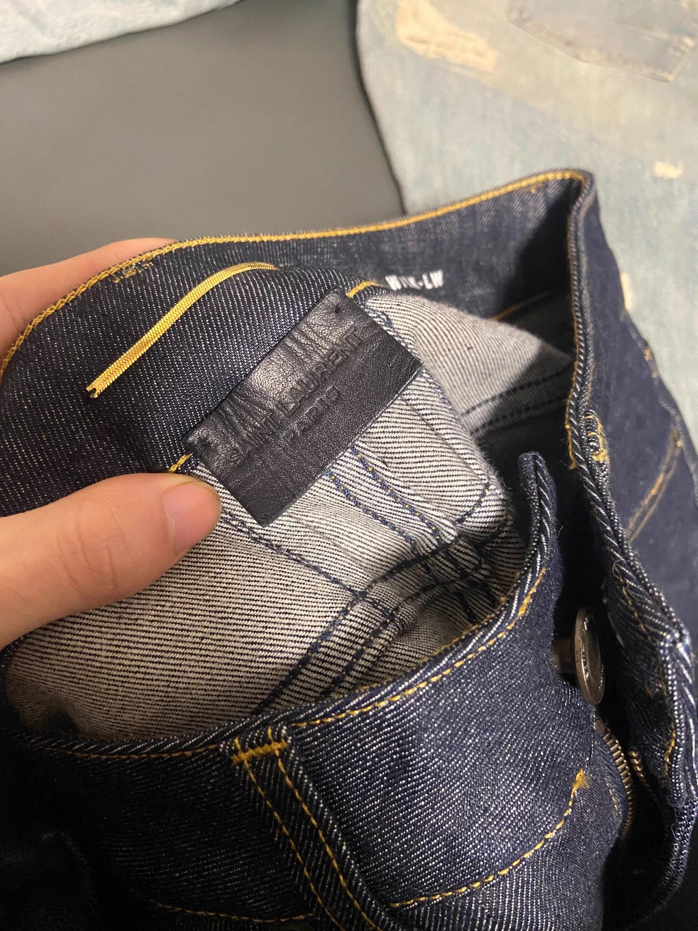 Saint Laurent Paris SAINT LAURENT SLP 2013FW Bright Blue Women's 26 Jeans Size 26" / US 2 / IT 38 - 3 Thumbnail