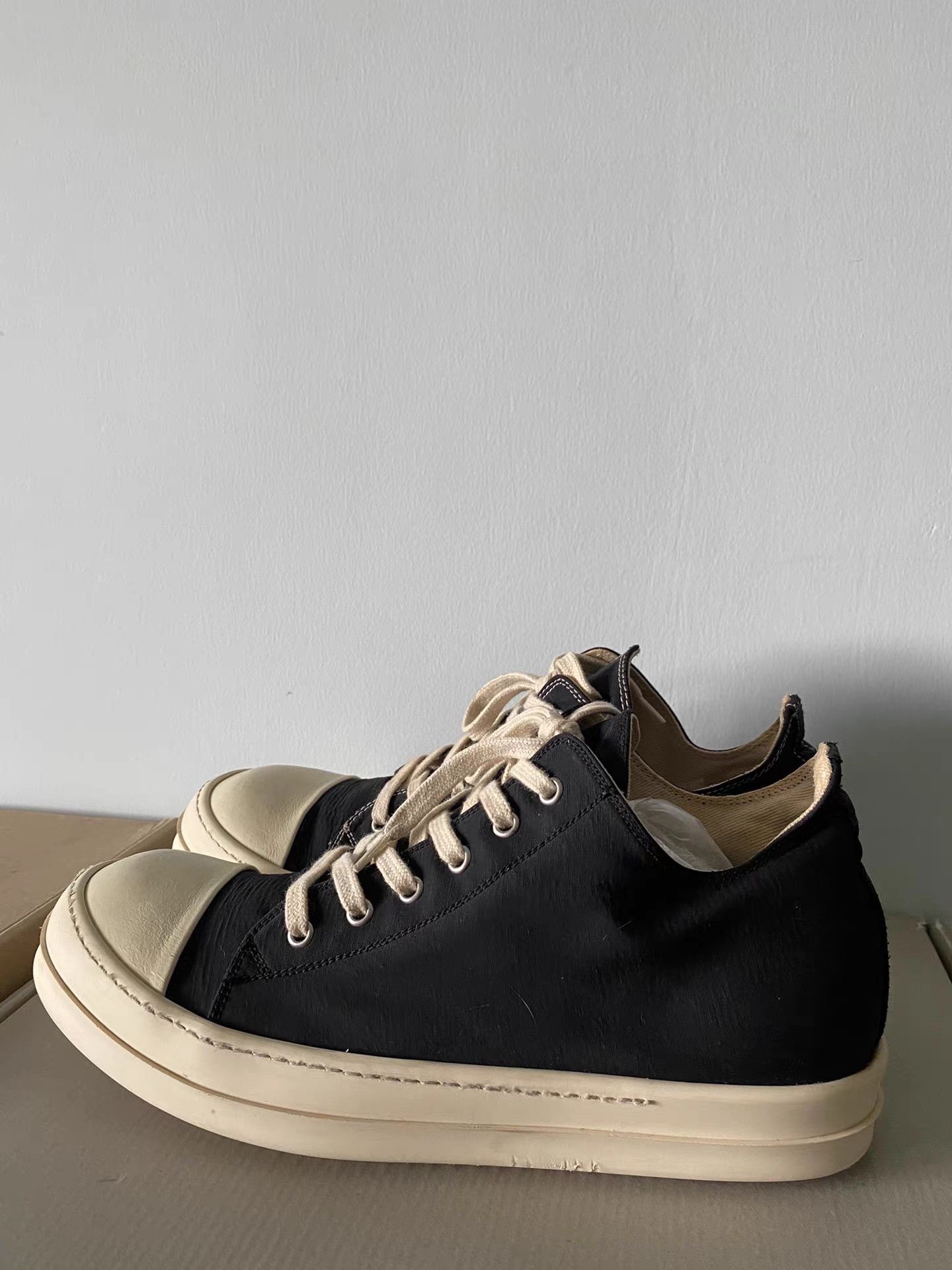 Rick Owens Rick Owens DRKSHDW satin low top sneakers Size US 11 / EU 44 - 1 Thumbnail