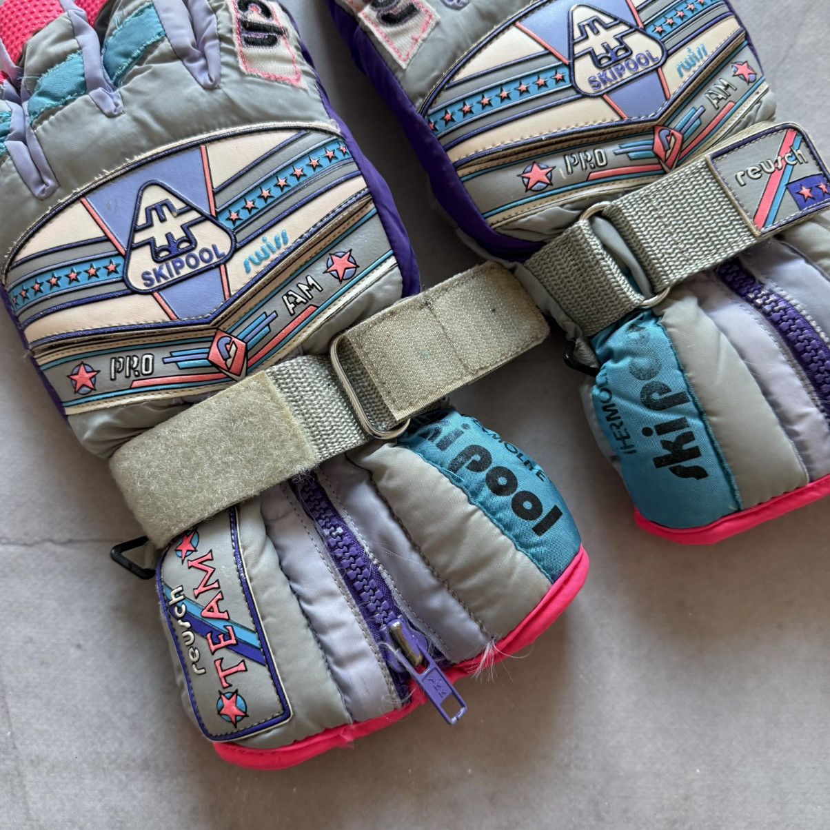 Vintage 80s Reusch Ski Pool Am Pro West Germany Snowboard Gloves Size ONE SIZE - 5 Thumbnail