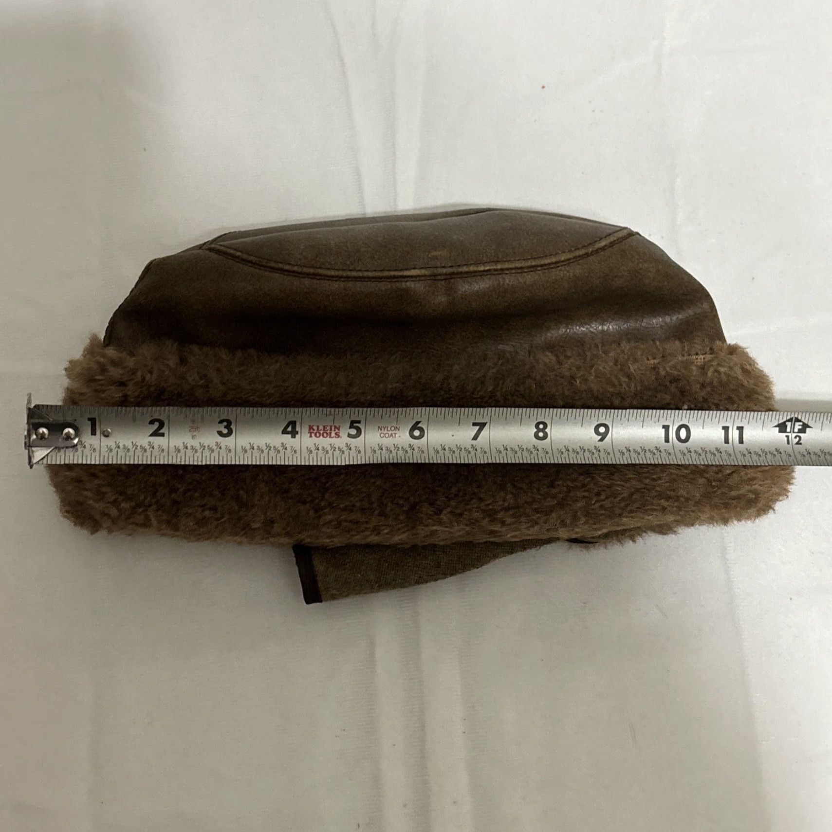 Vintage VINTAGE Cossack Winter Hat Leather Fur lined Ear Flaps Brown Men One Size Brown Size ONE SIZE - 7 Thumbnail