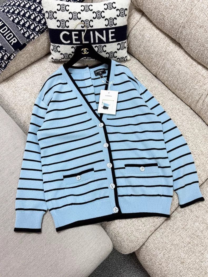 Chanel Chanel 25S spring and summer blue black striped bird diamo Size XS / US 0-2 / IT 36-38 - 3 Thumbnail