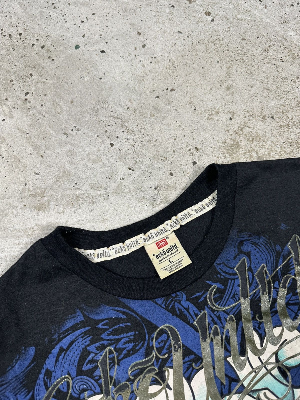 Ecko Unltd. × Vintage Vintage Y2K Ecko Unlimited Big All Over Print Black T Shirt Size US L / EU 52-54 / 3 - 11 Thumbnail