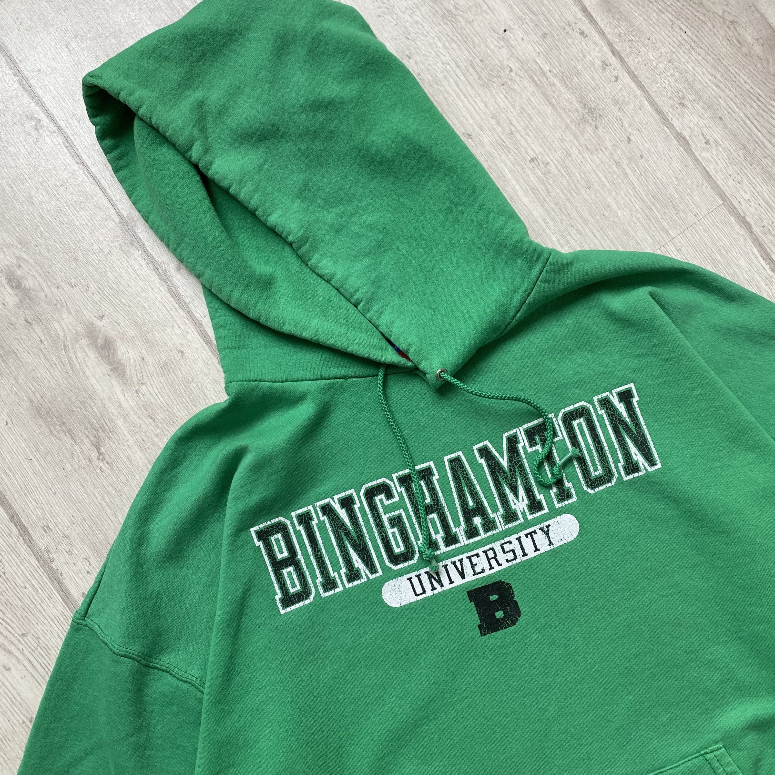 Champion Vintage University of binghamton Champion Boxy Hoodie Size US XL / EU 56 / 4 - 2 Thumbnail