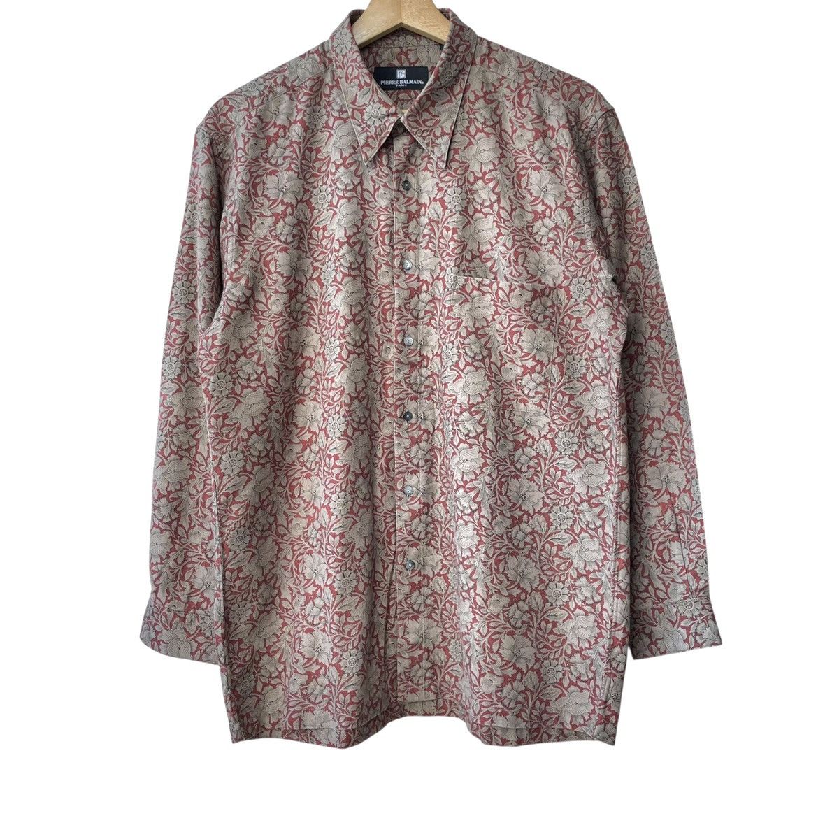 Pierre Balmain Pierre Balmain Paris Vintage Floral Designer Shirt Size US L / EU 52-54 / 3 - 1 Thumbnail