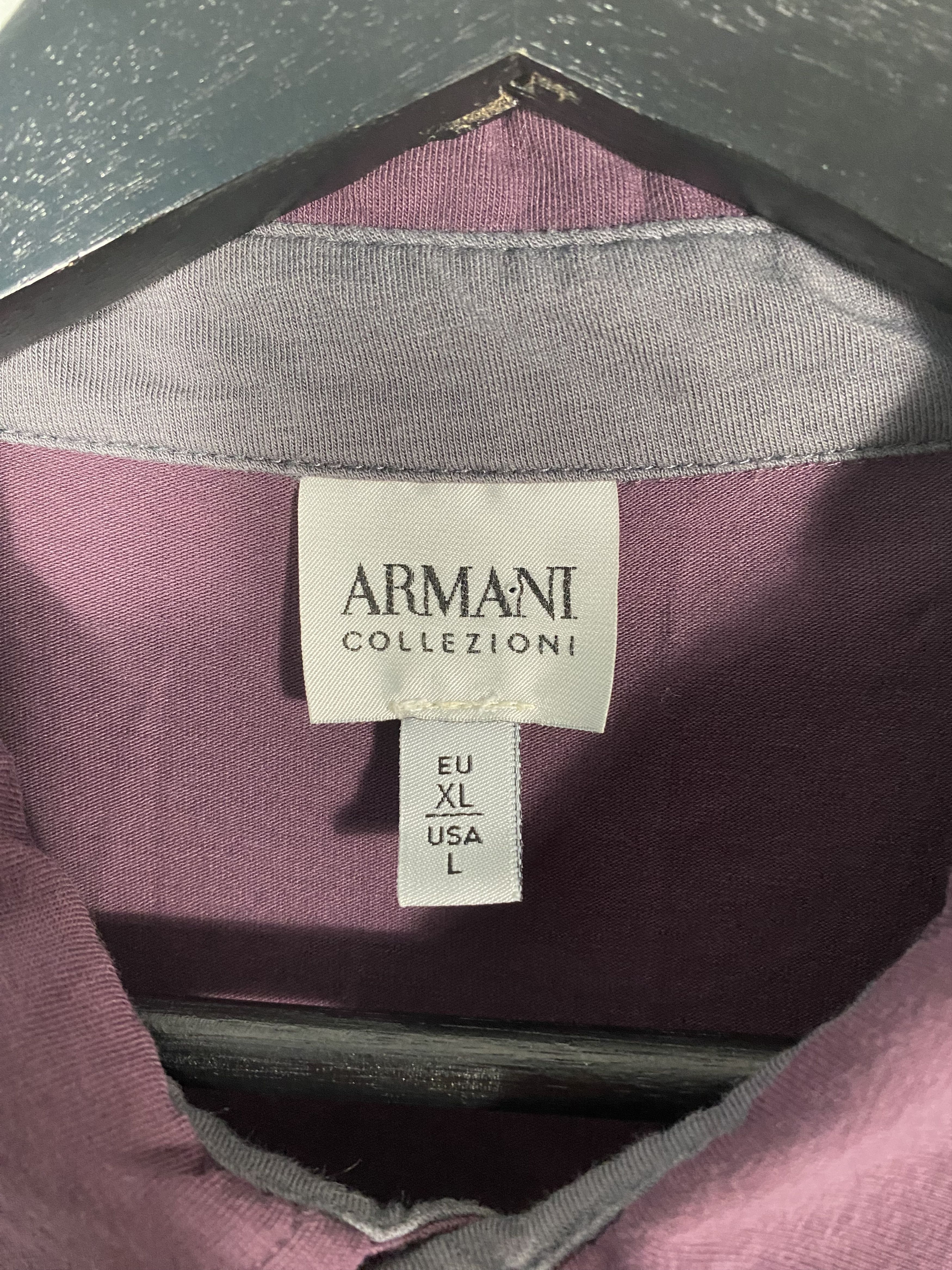 Armani Collezioni Armani Collezioni Maroon Polo Shirt Size L Size US L / EU 52-54 / 3 - 3 Thumbnail
