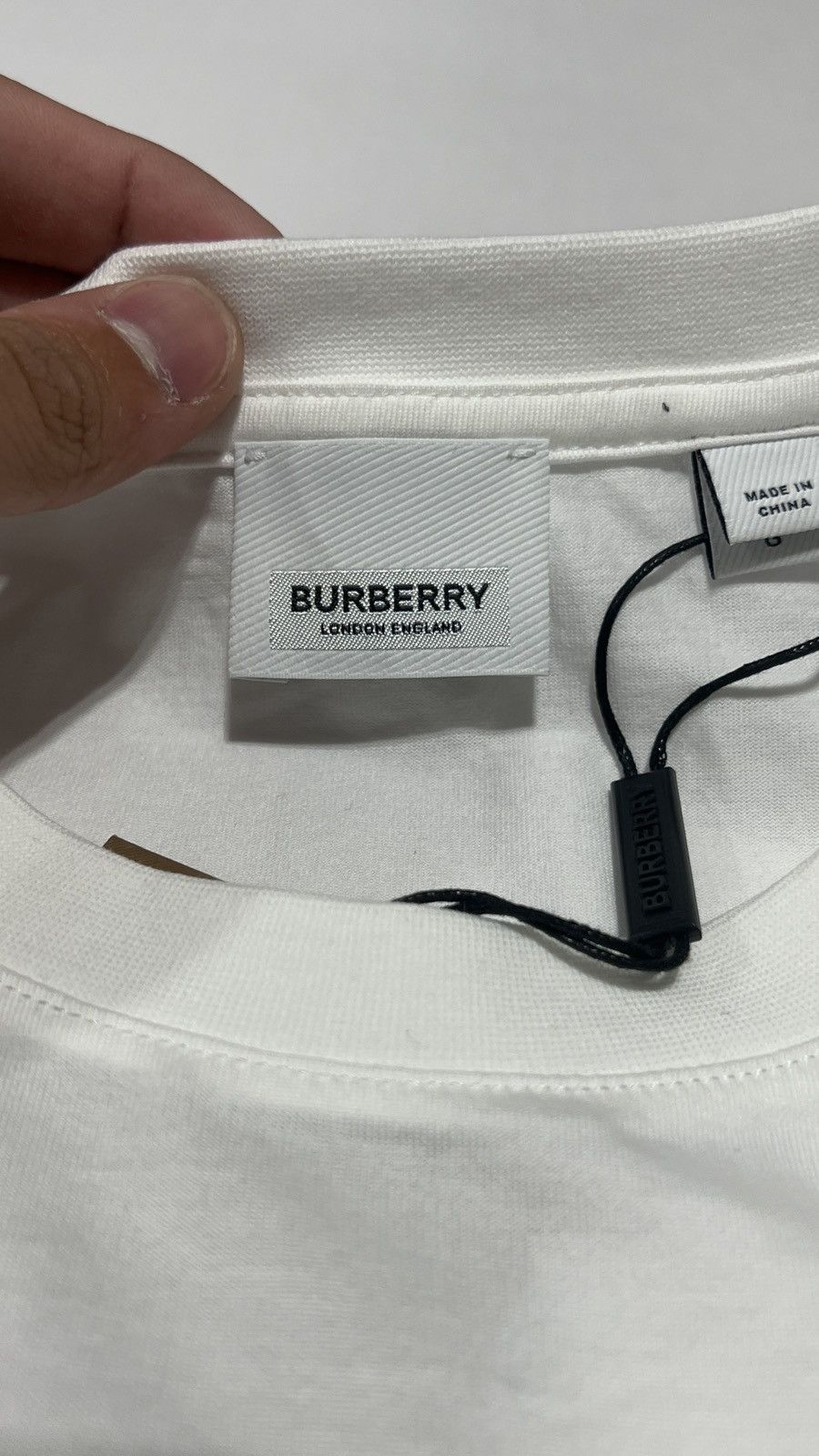Burberry Burberry Classic Front Logo White Tee Size US L / EU 52-54 / 3 - 2 Thumbnail