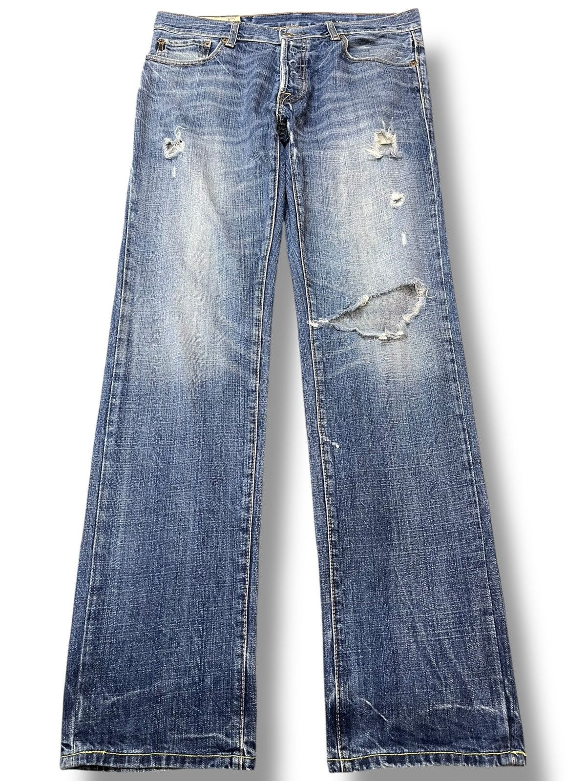 Abercrombie & Fitch × Beauty Beast Vintage Abercrombie&Fitch Ripped Distressed Denim Size US 33 - 1 Thumbnail