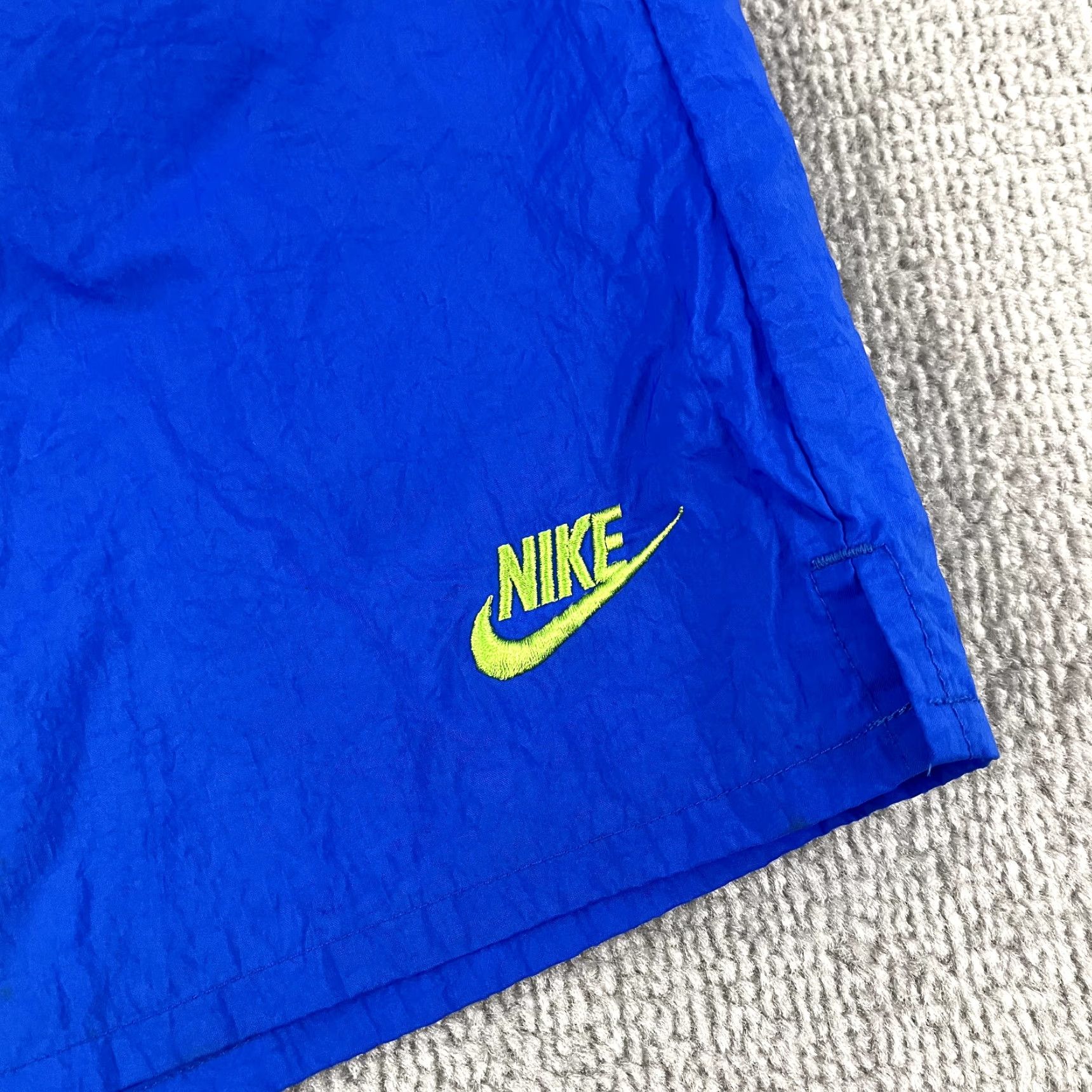 Nike NIKE Swim Trunks Men Large 5" Blue Lined Nylon Board Shorts Swoosh Beach Sports Size US 33 - 3 Thumbnail