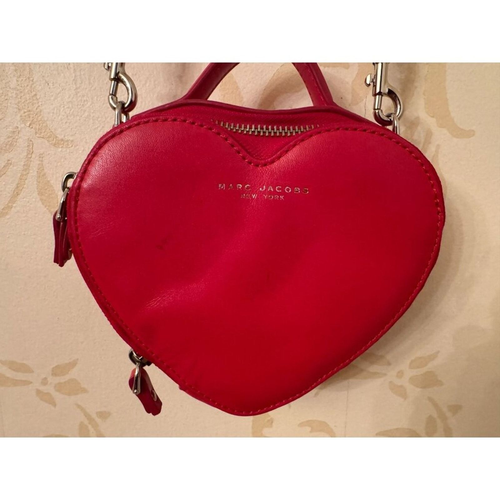 Marc Jacobs Ladies Marc Jacobs Red Heart 100% Leather Handbag ~ Darling Size ONE SIZE - 1 Thumbnail