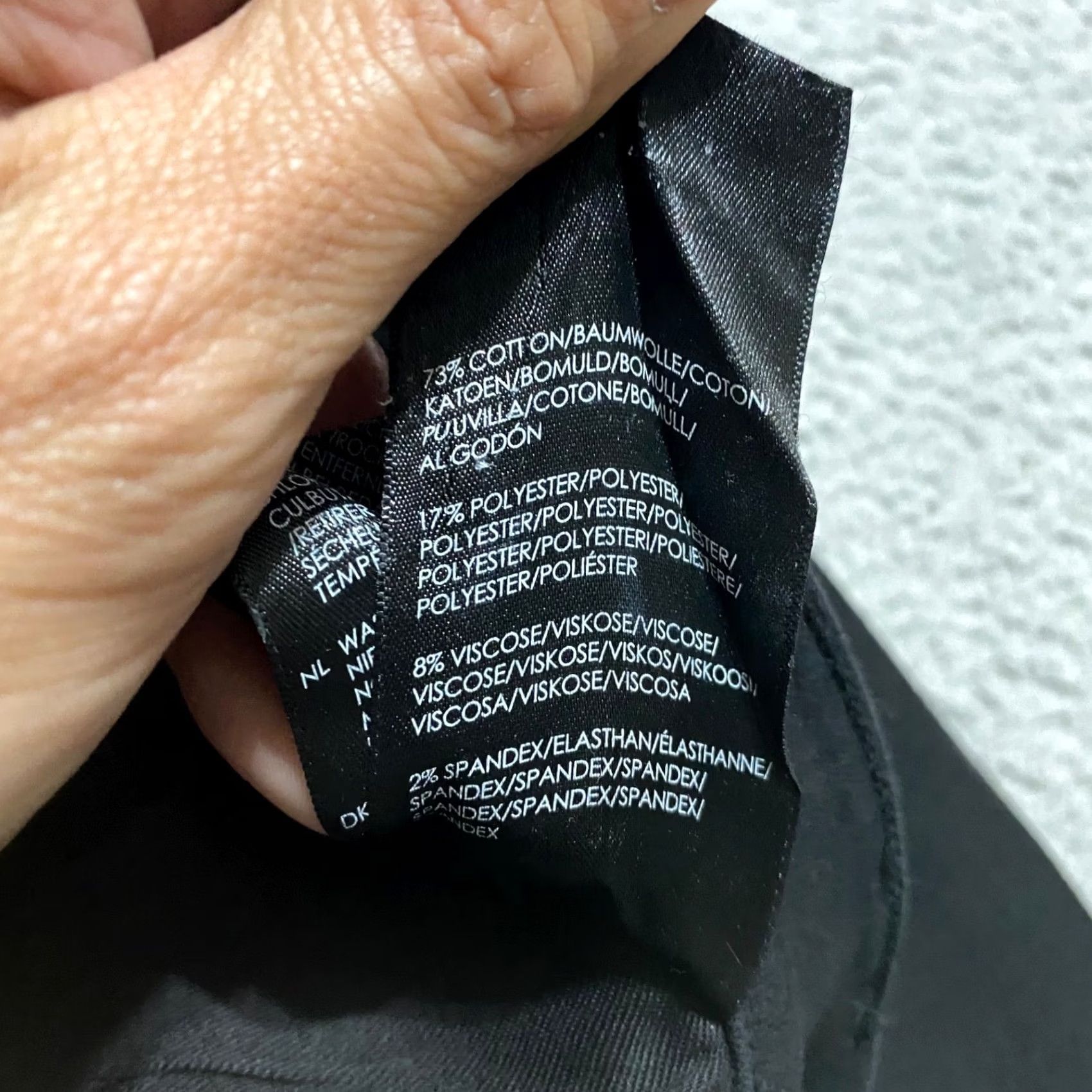 Vintage Liverpool Jeans Womens Jeans Black Dark Wash Skinny 16 Regular Mid Rise Pockets Stretch City 80s/90s Mens Womens Girls Size 38" / US 16 / IT 52 - 5 Thumbnail