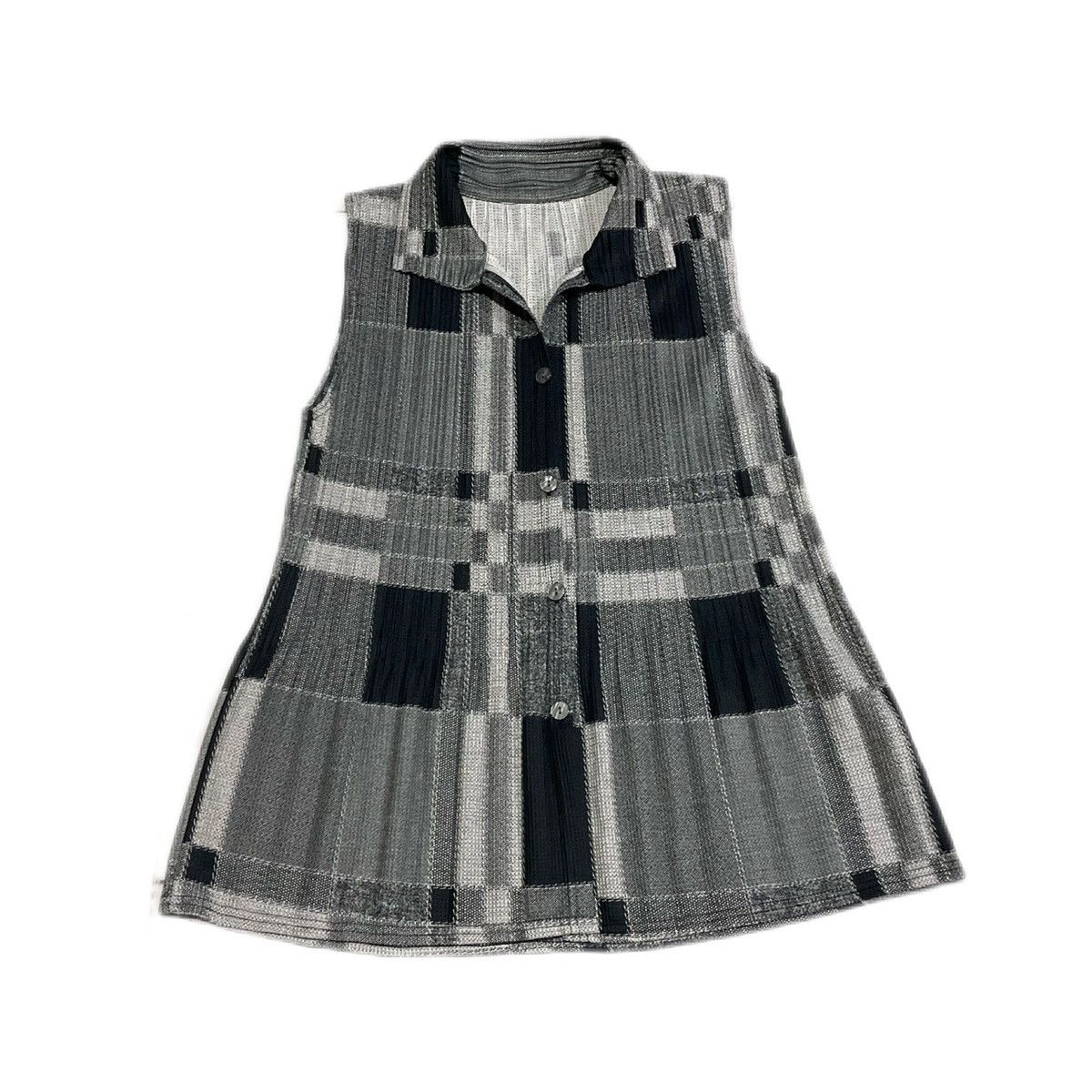Japanese Brand 🔥Vintage Japanese Pleats Pleated Shirt Issey Miyake Style Size M / US 6-8 / IT 42-44 - 1 Thumbnail