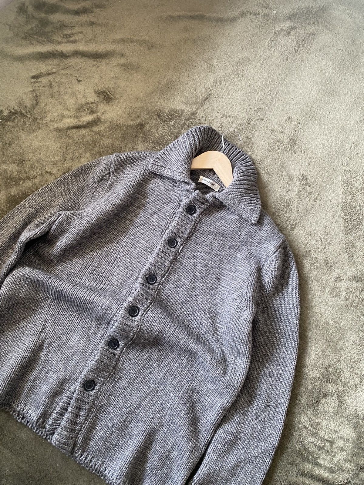 Our Legacy Our Legacy Funky Grey Acrylic Cardigan Size US XL / EU 56 / 4 - 5 Thumbnail