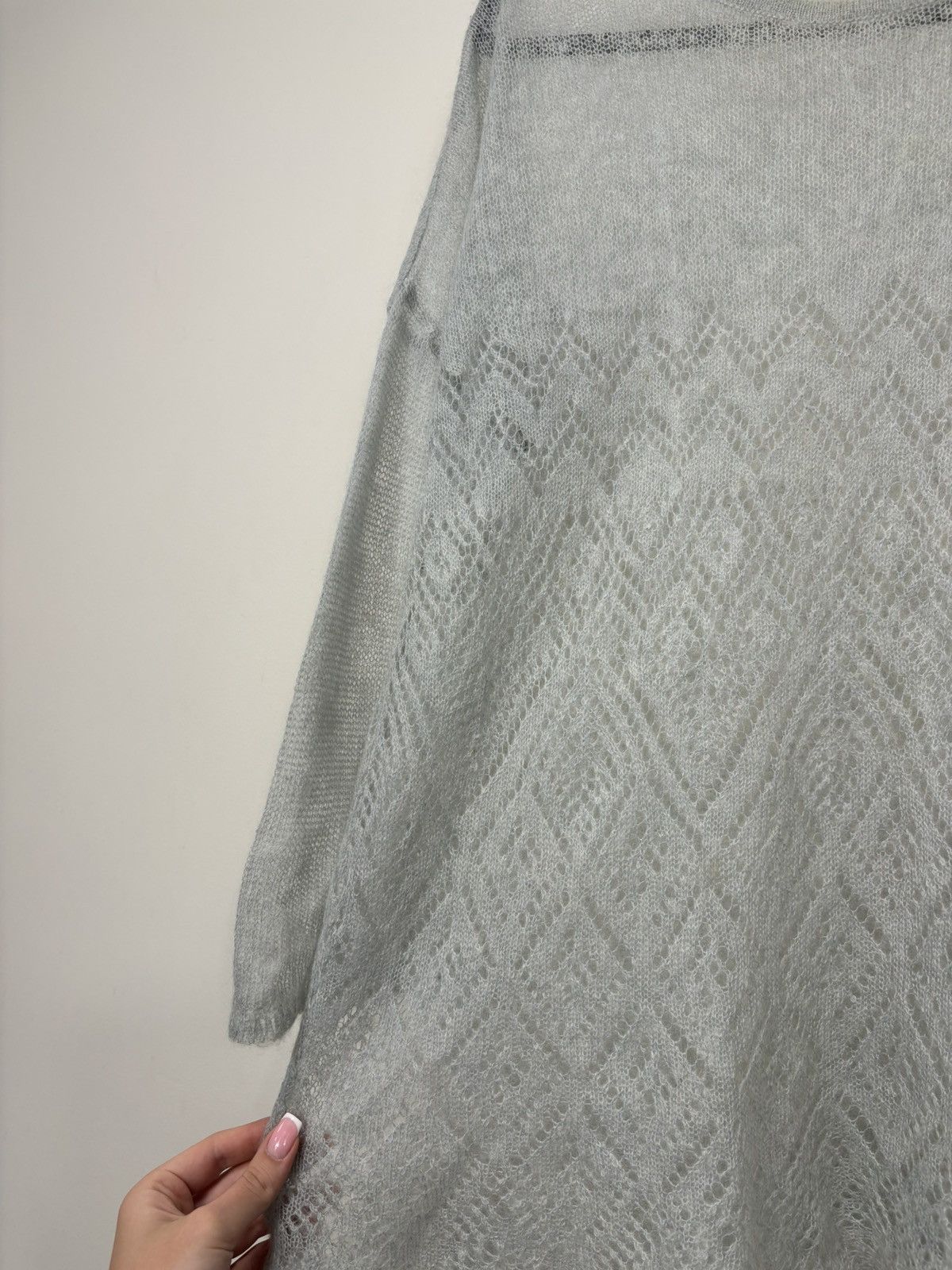 Byblos Vintage Byblos Women’s Open-Knit Italian Mohair Sweater Size XL / US 12-14 / IT 48-50 - 6 Thumbnail