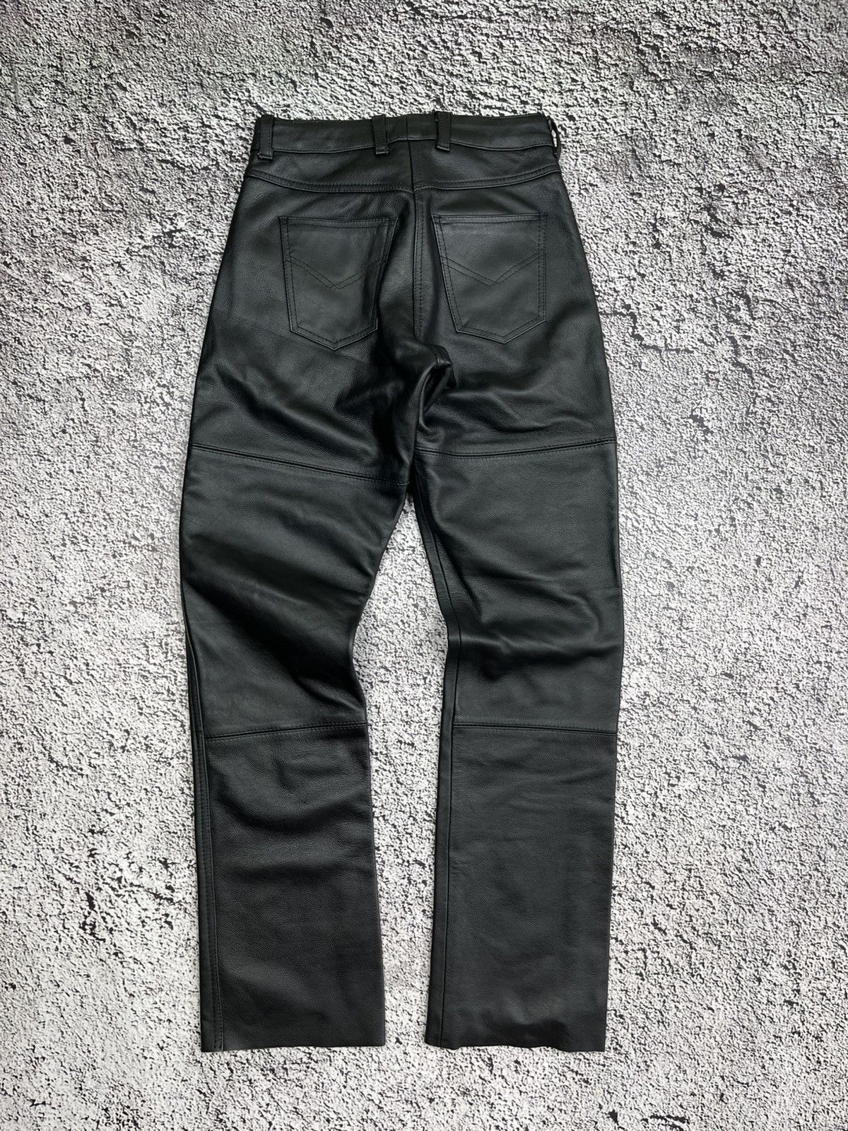Leather Vintage 90s Leather Biker Opium Gothic Pants Rave Size 27" / US 4 / IT 40 - 1 Thumbnail