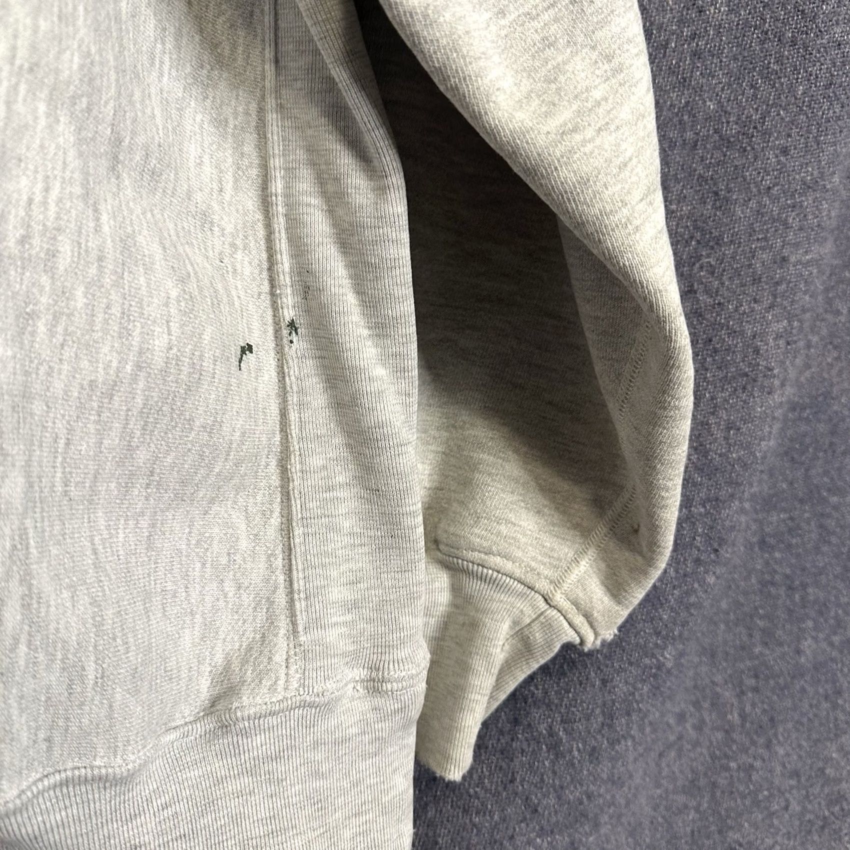 Vintage VINTAGE 90s Reverse Weave Sweatshirt Mens XL Gray Crew Neck Pullover Heavyweight Distressed USA Made Size US XL / EU 56 / 4 - 8 Thumbnail
