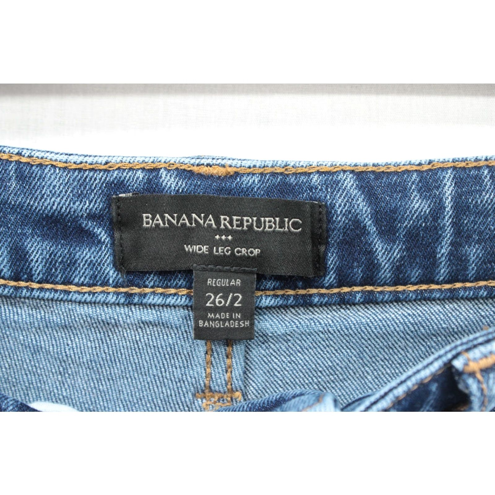 Banana Republic VINTAGE Banana Republic Baggy Cuffed Crop Jeans Size 26 Blue Street wear Wide Leg Frayed Size 26" / US 2 / IT 38 - 5 Thumbnail