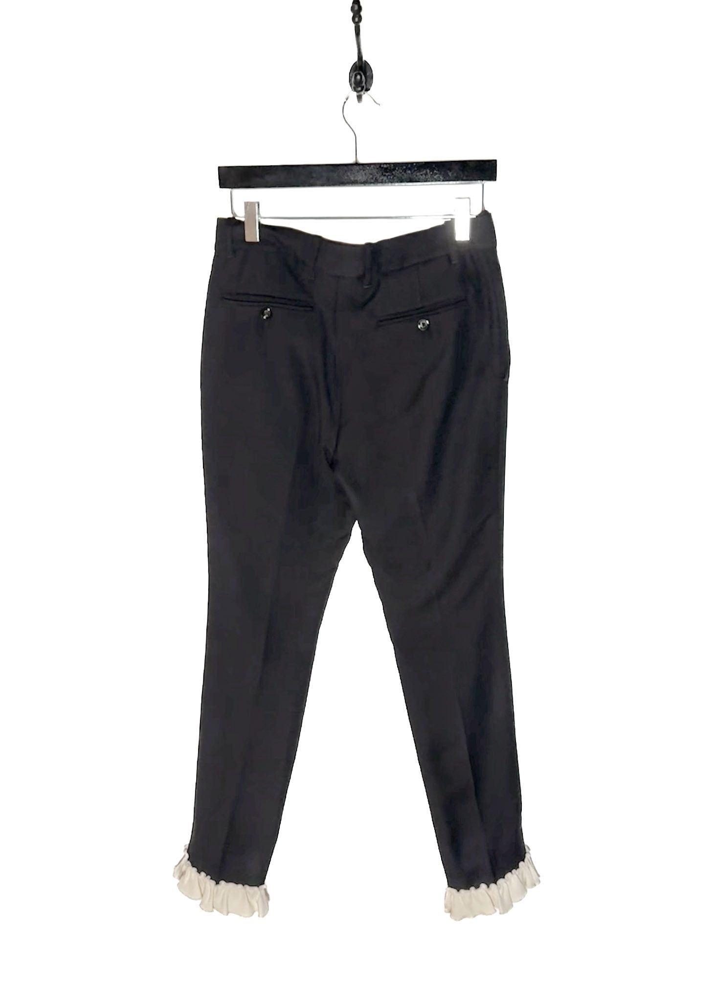 Gucci Gucci 2016 Black Trousers With Ruffle Accent Size 26" / US 2 / IT 38 - 3 Thumbnail