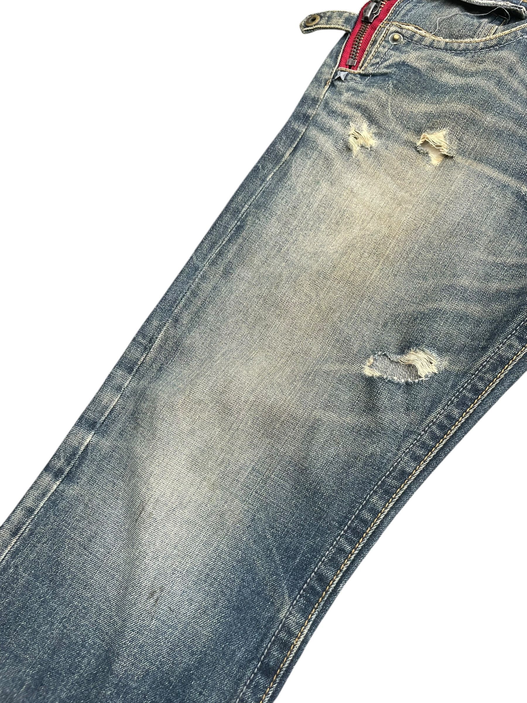 Japanese Brand Semantic Design Flare Distresed Denim Size US 36 / EU 52 - 2 Thumbnail