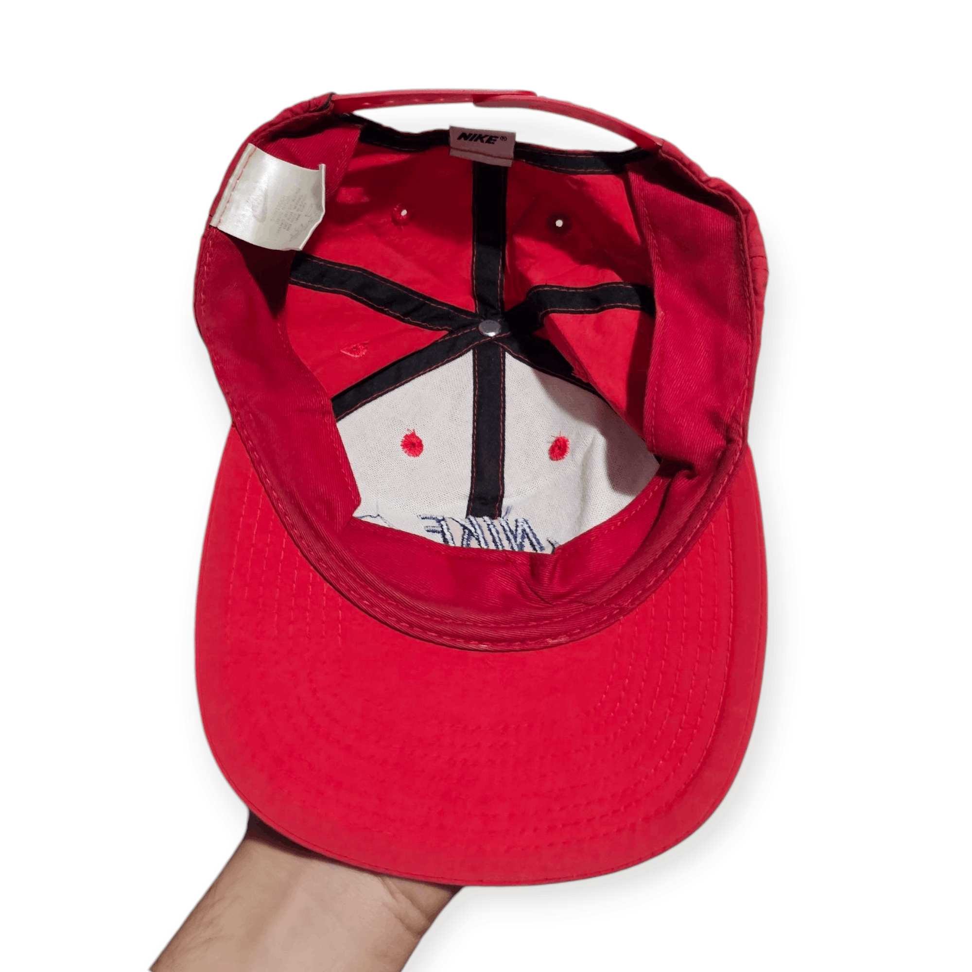 Nike Nike 80's Vintage Nylon Red Hat Size ONE SIZE - 5 Thumbnail