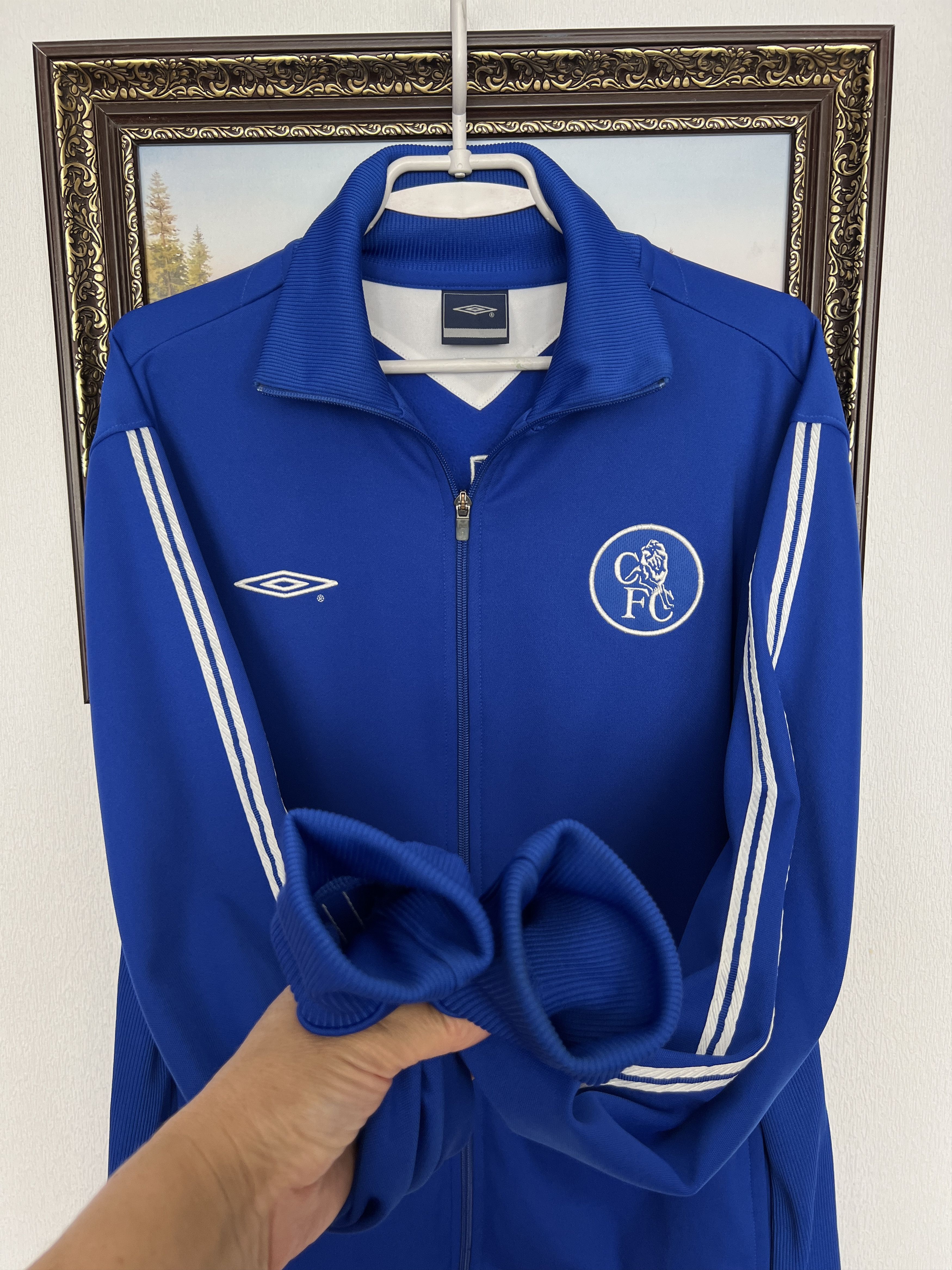 Vintage Umbro Chelsea Football Jacket Soccer Blue Track Top