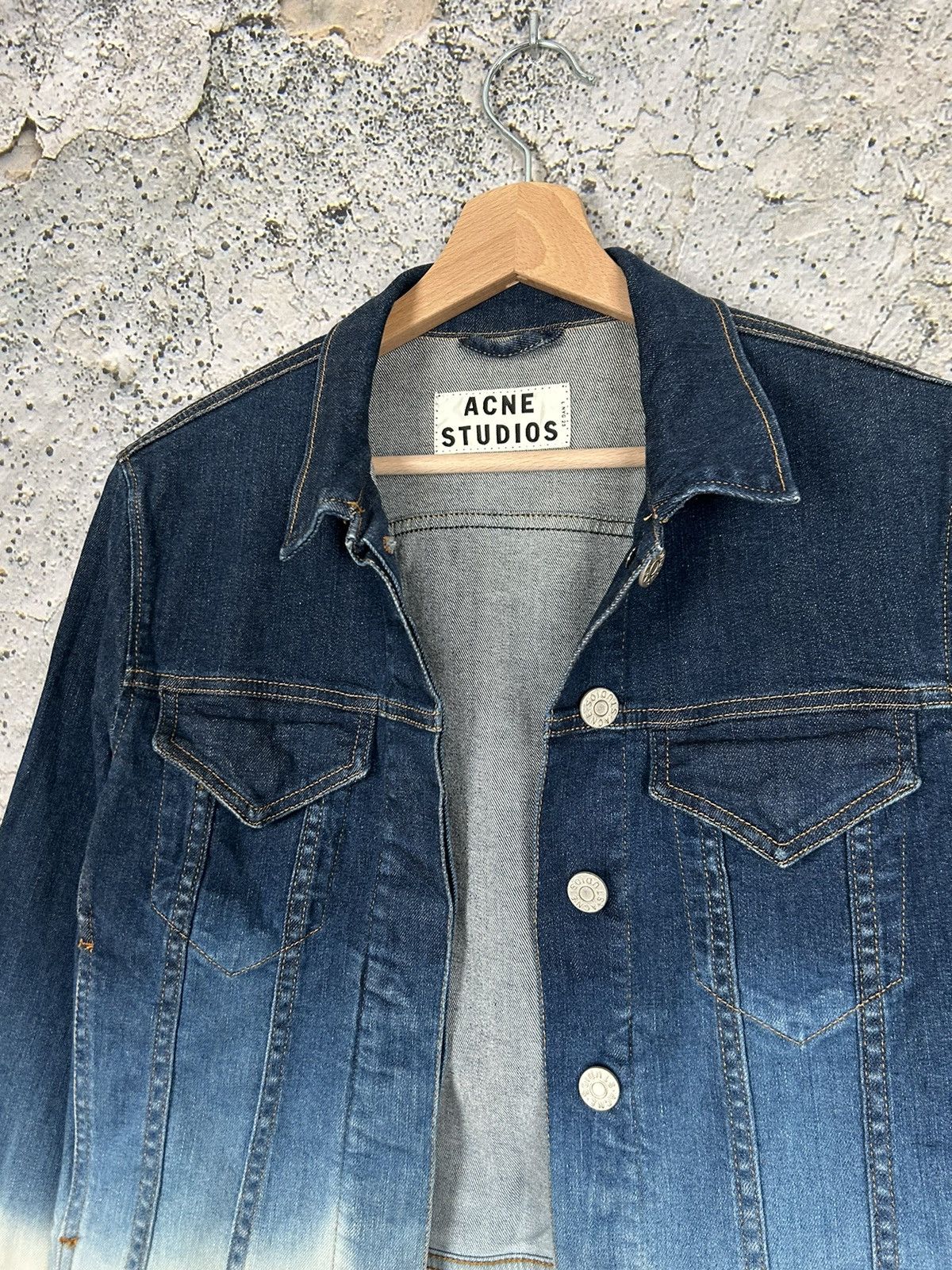 Acne Studios × Designer × Vintage Vintage Acne Studios Designer Rare Denim Jacket Trucker 90s Size S / US 4 / IT 40 - 3 Thumbnail