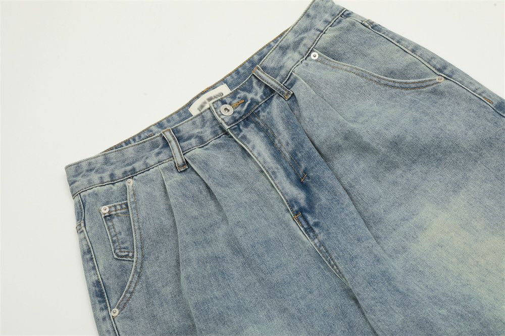 Japanese Brand × Jean Street American washed distressed punk straight jeans Size US 32 / EU 48 - 4 Thumbnail