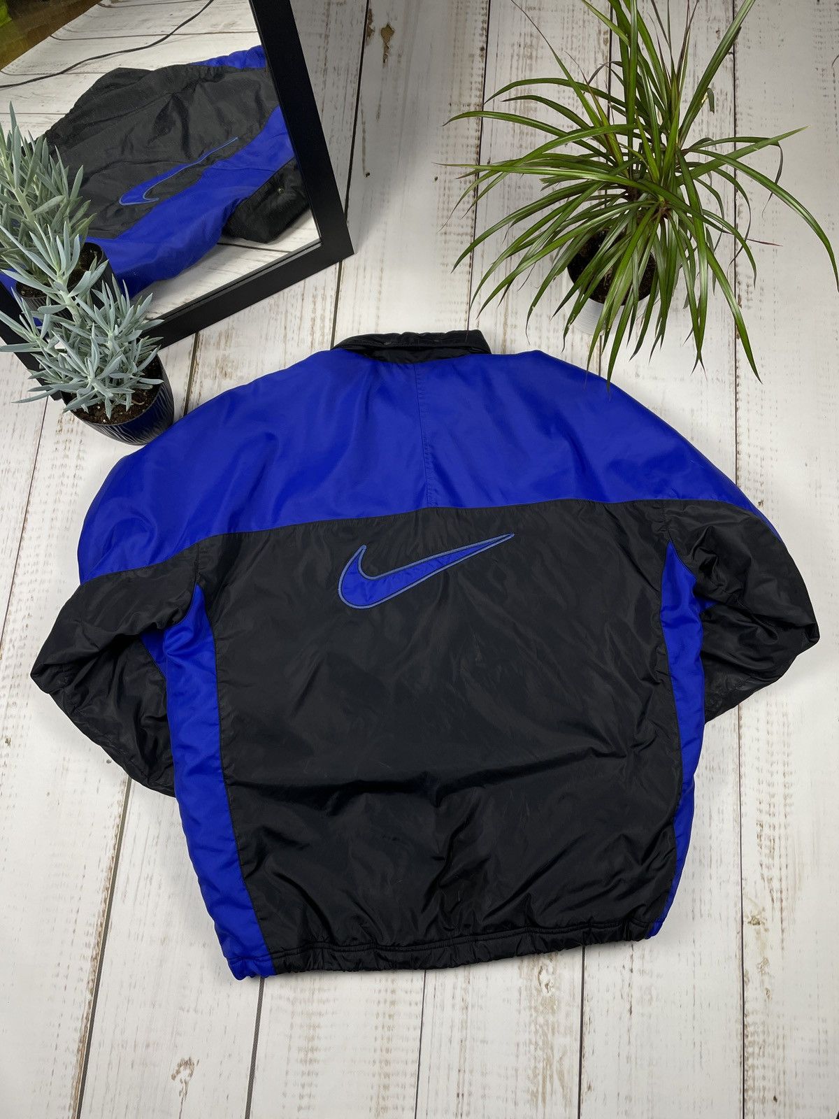 Nike × Vintage Vintage Nike Jacket Big Swoosh 90s Y2K Size US XL / EU 56 / 4 - 1 Thumbnail