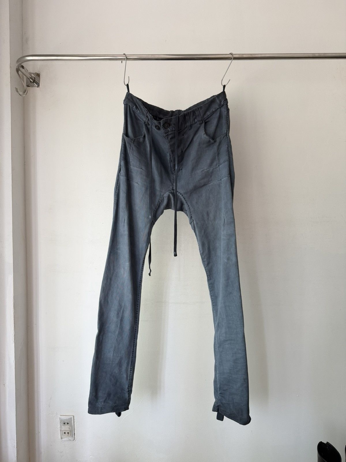 Boris Bidjan Saberi Boris Bidjan Saberi PH13 HS Handstitched Blue Pants Size US 34 / EU 50 - 2 Thumbnail