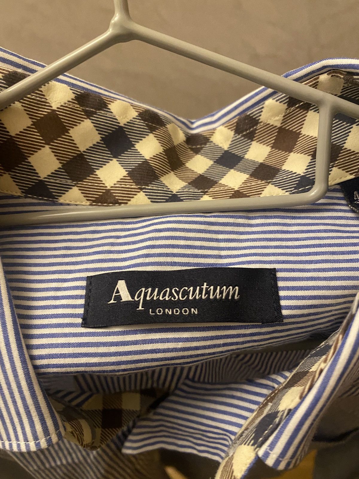Aquascutum Luxury aquascutum stripped shirt button up Size US XL / EU 56 / 4 - 2 Thumbnail