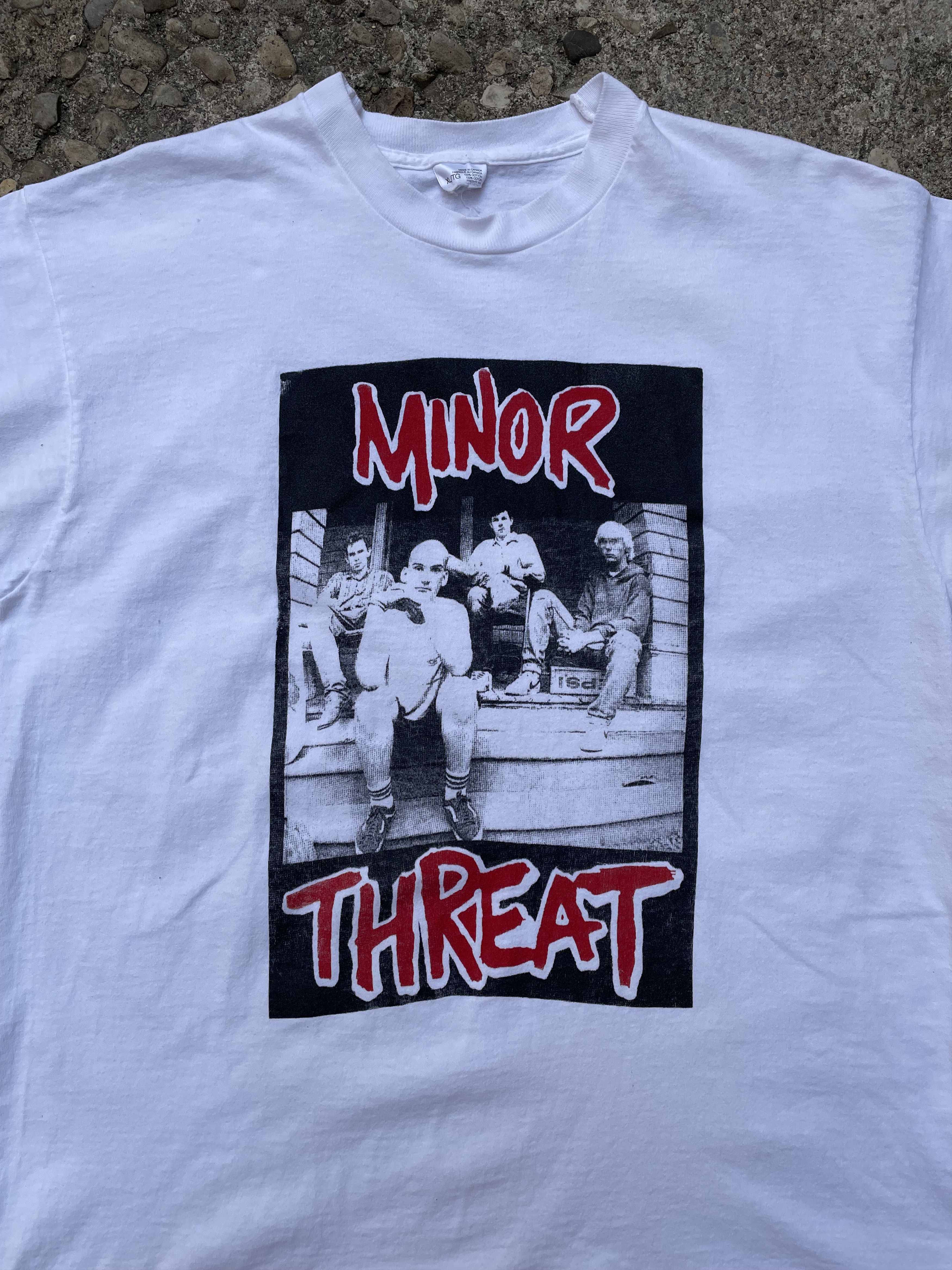 Band Tees × Vintage VTG 1990's Minor Threat Parking Lot Bootleg Band T-Shirt Size US XL / EU 56 / 4 - 2 Thumbnail