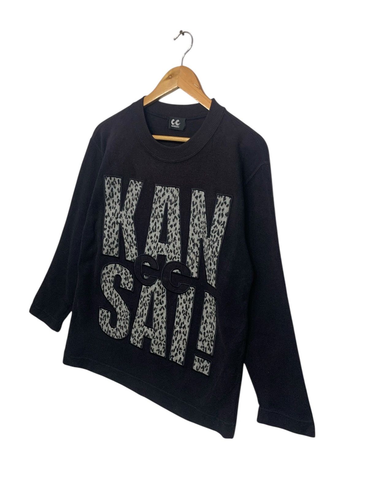 Kansai Yamamoto Rare Vintage 90's CC Kansai Yamamoto Big Logo Sweatshirt Size US M / EU 48-50 / 2 - 2 Thumbnail