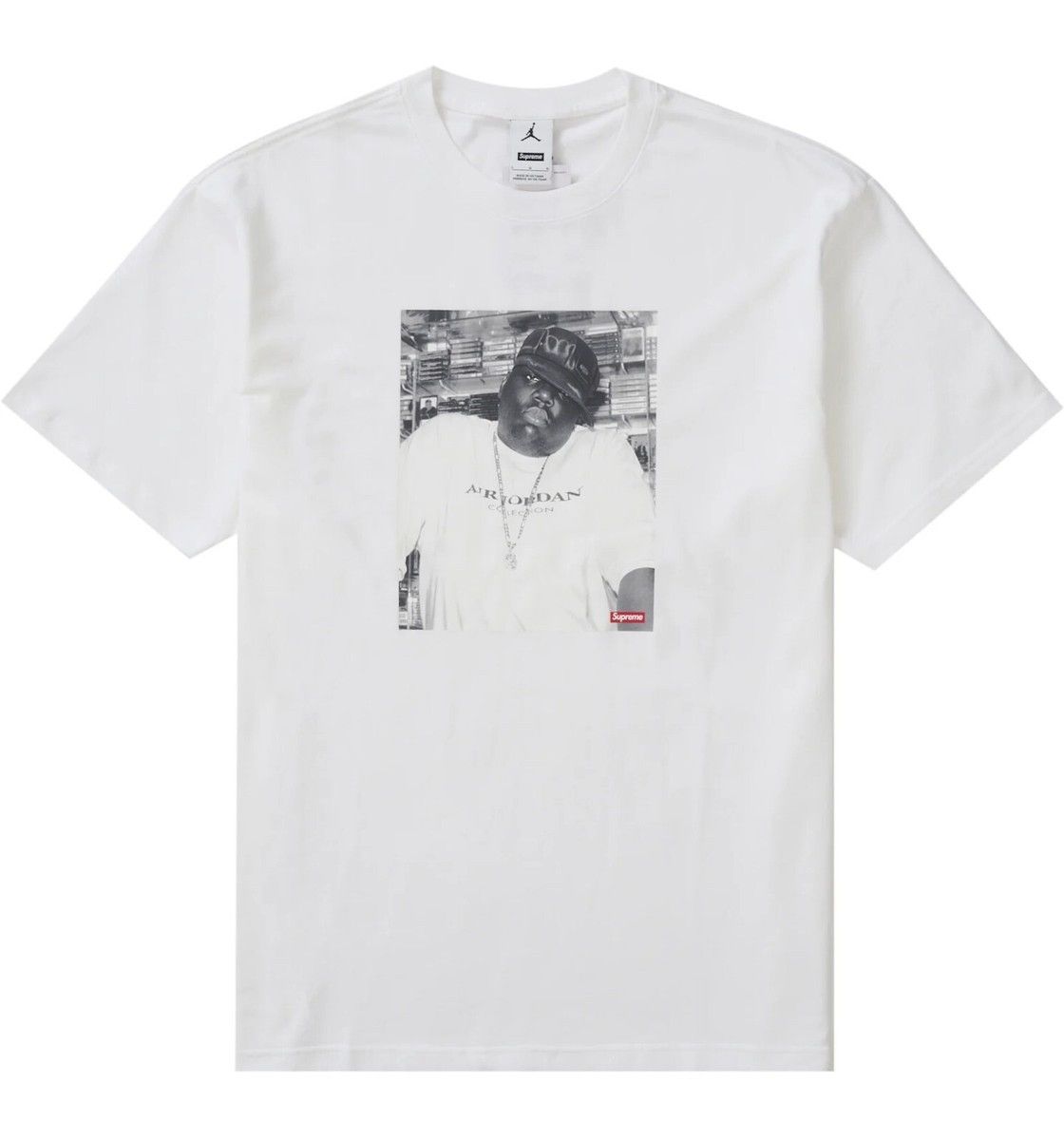 Supreme Supreme Air Jordan The Notorious B.I.G. Biggie T-shirt White Size US L / EU 52-54 / 3 - 1 Thumbnail