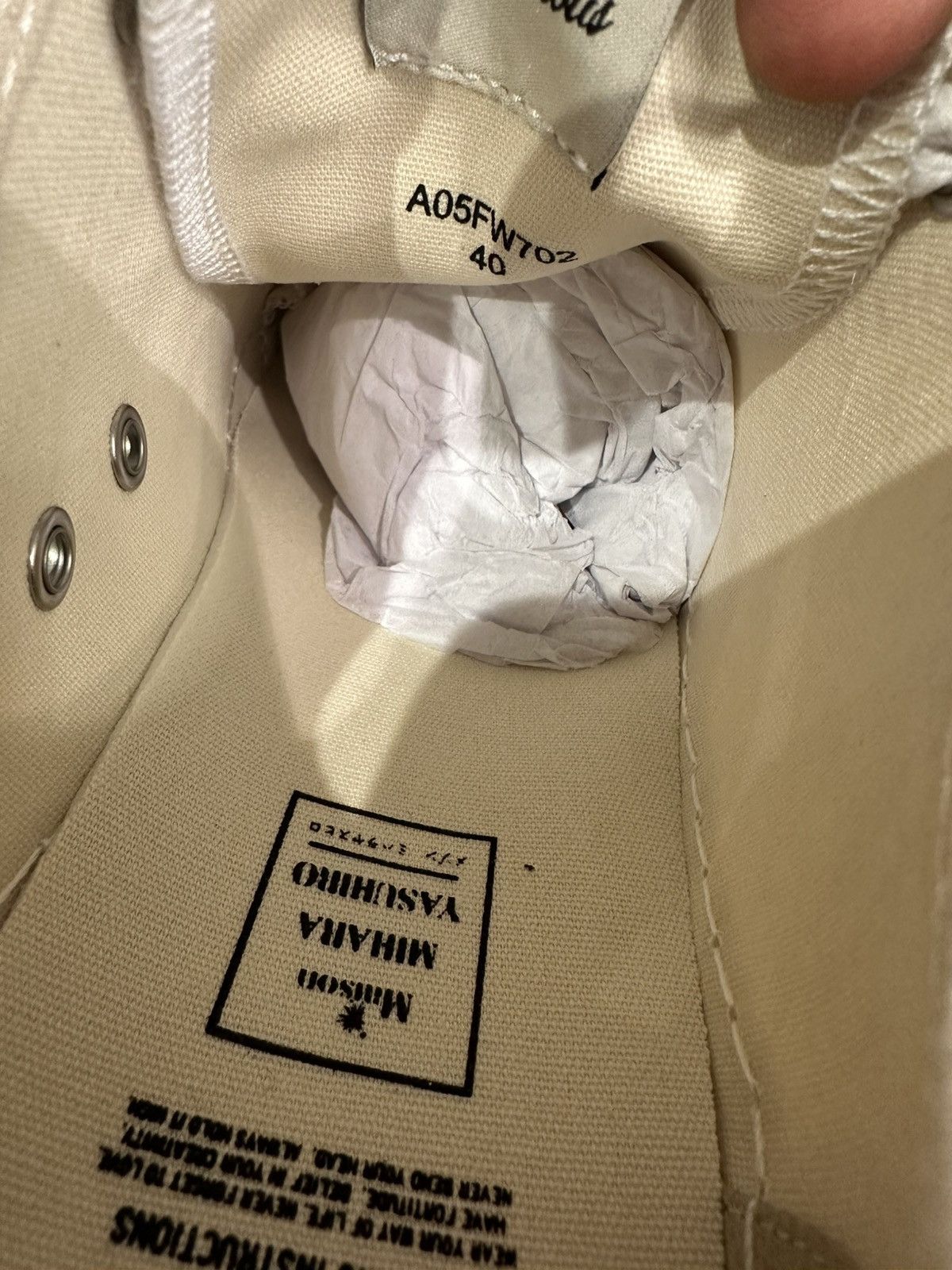 Maison MIHARA YASUHIRO MAISON MIHARA YASUHIRO - Hank Low White Sneakers Size US 7 / EU 40 - 6 Thumbnail