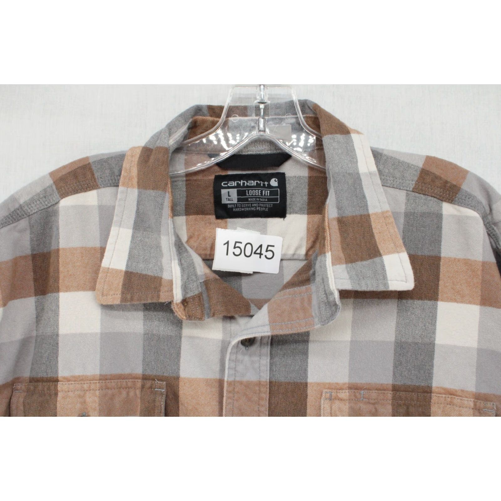 Carhartt VINTAGE Carhartt Heavy Flannel Shirt Mens L-Tall Loose Fit Plaid Heavyweight Cotton Ranch Wear Size US L / EU 52-54 / 3 - 7 Thumbnail