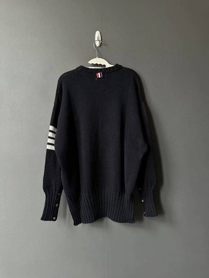 Thom Browne Thom Browne size2 Navy blue anchor knit sweater Size US M / EU 48-50 / 2 - 2 Thumbnail