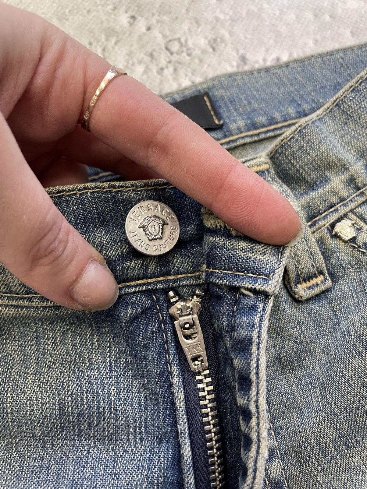 Versace Versace flared archive Blue Denim Jeans Straight Y2K Italy Size US 31 - 7 Thumbnail
