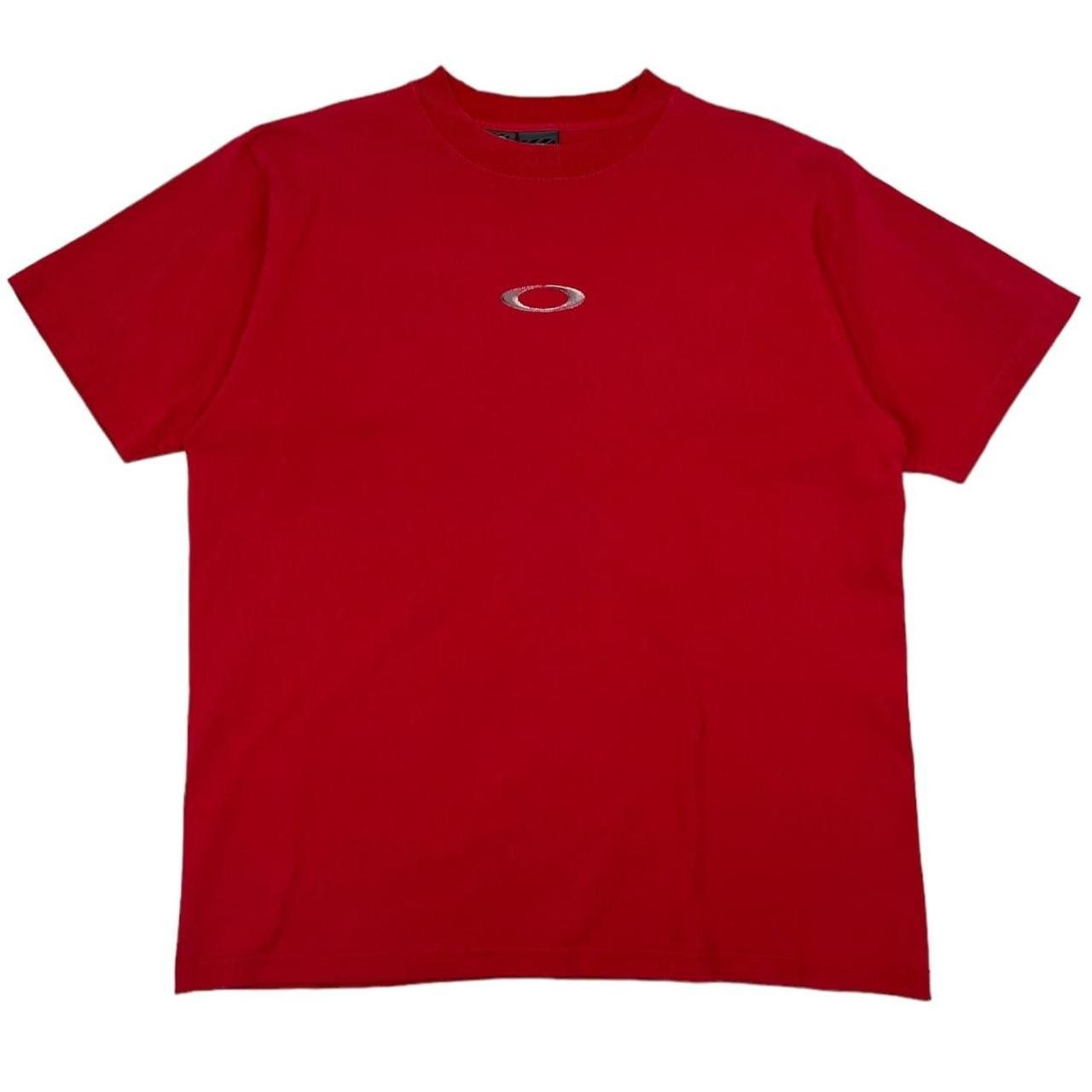 image of Vintage Oakley Software T-Shirt in Gray/Red, Men's (Size XL)