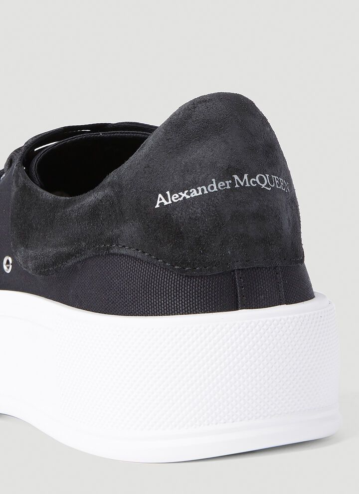 Alexander McQueen o1w1db10725 Deck Lace Up Plimsoll in Black/White Size US 9.5 / EU 42-43 - 5 Thumbnail