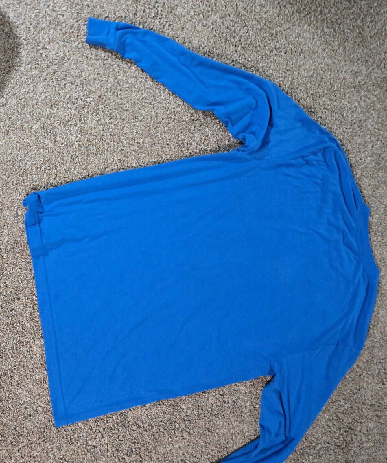 Designer Fox Foxtech Blue Long Sleeve T-shirt Size Medium Size US M / EU 48-50 / 2 - 8 Thumbnail