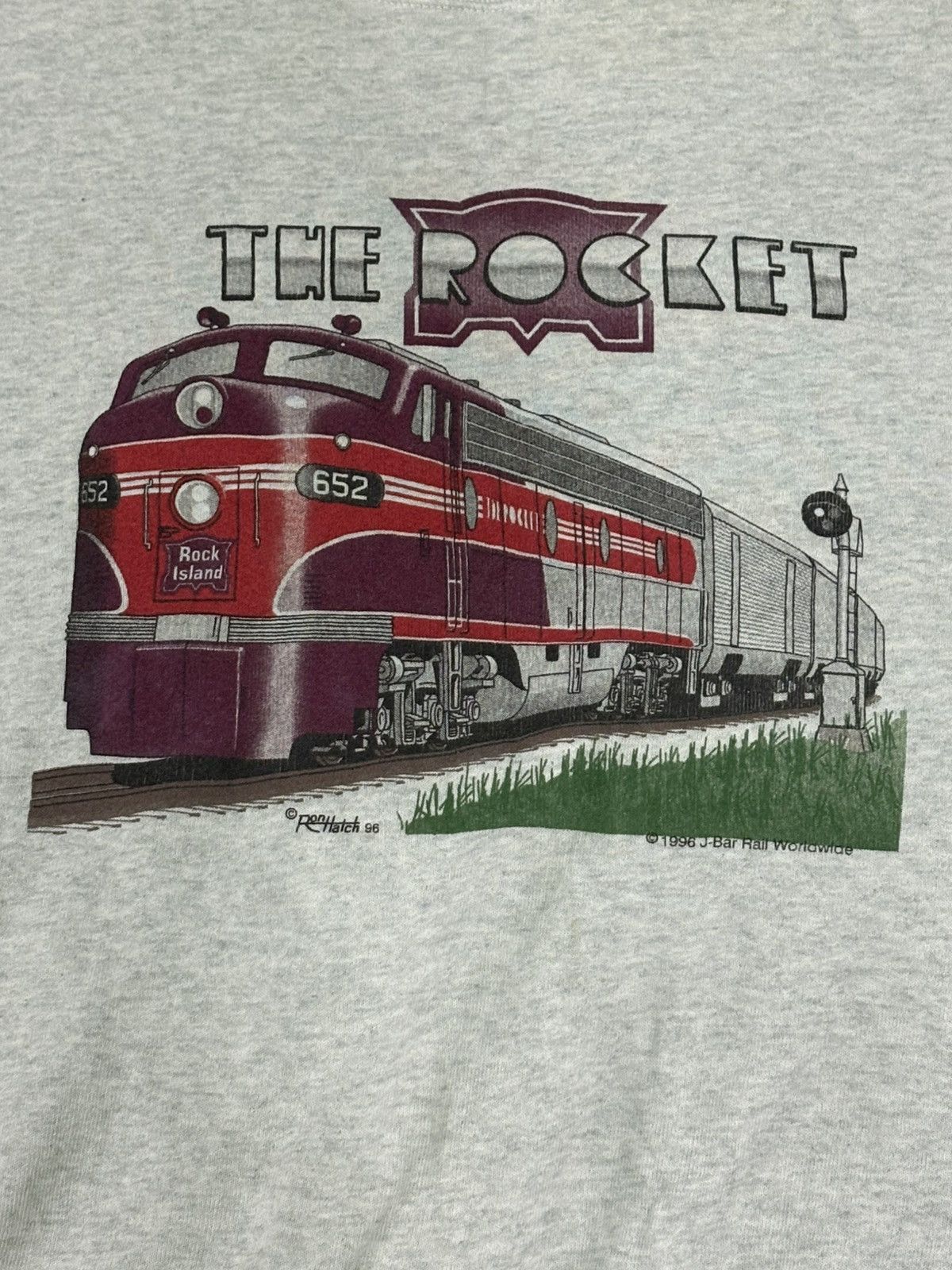 Vintage !! Rare !! Vintage 90s Fruit of Loom x The Rocket Size US L / EU 52-54 / 3 - 2 Thumbnail