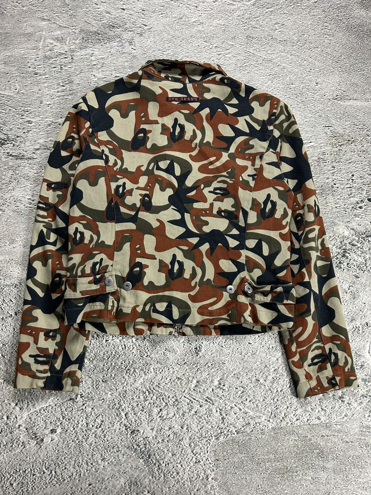 Jean Paul Gaultier Jean Paul Gaultier denim jacket AW 2001 JPG Jeans Faces Camo Size S / US 4 / IT 40 - 9 Thumbnail