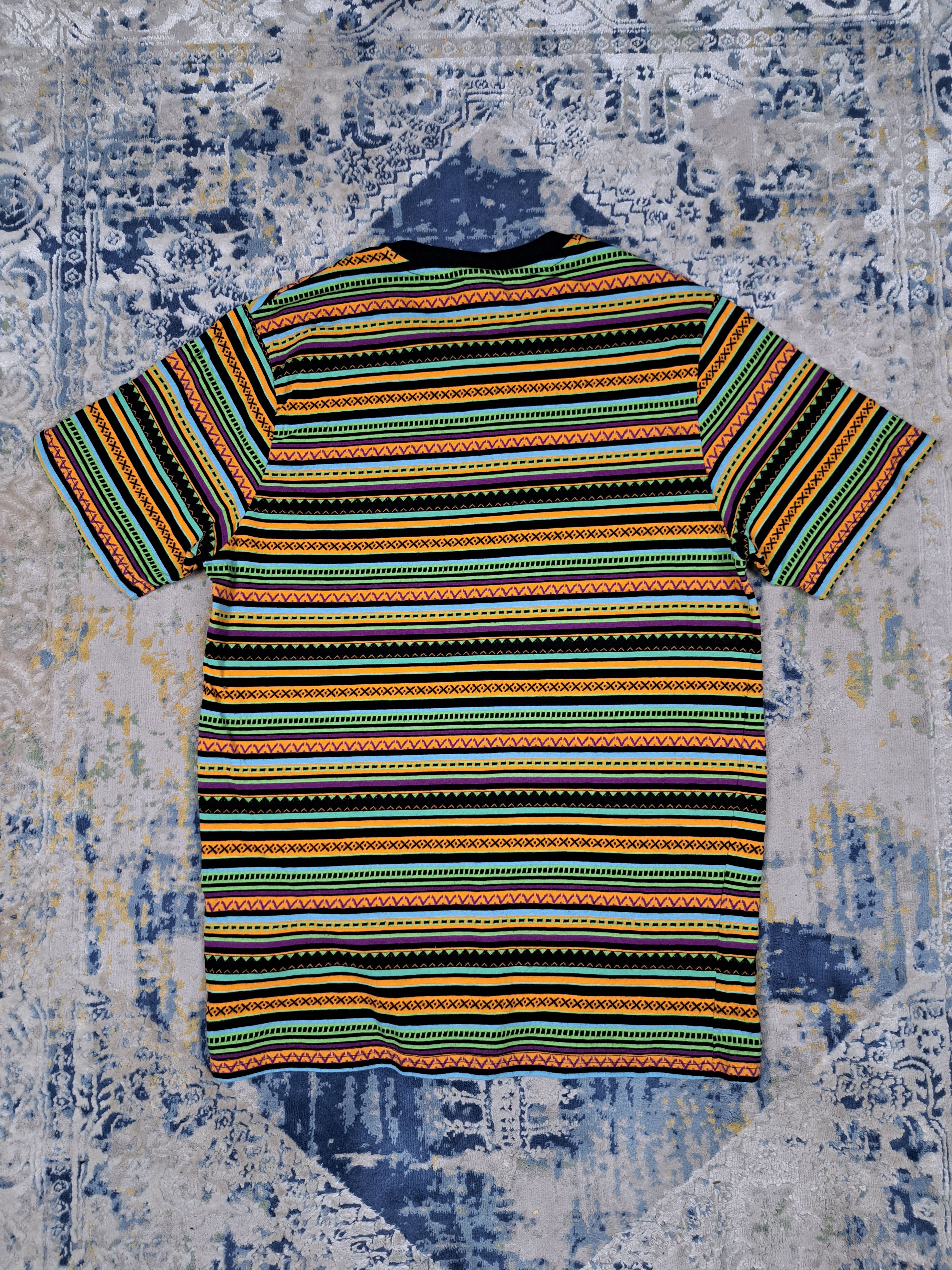 Huf HUF Multicolor Striped Tee COOGI Style Hippie Skate y2k Size US L / EU 52-54 / 3 - 4 Thumbnail