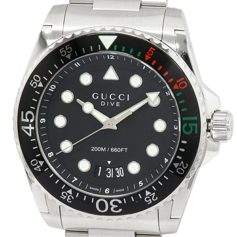 Gucci Gucci Gucci Dive Stainless Steel Watch Metal Quartz YA136208 DUTY FREE for USA Size ONE SIZE - 1 Thumbnail