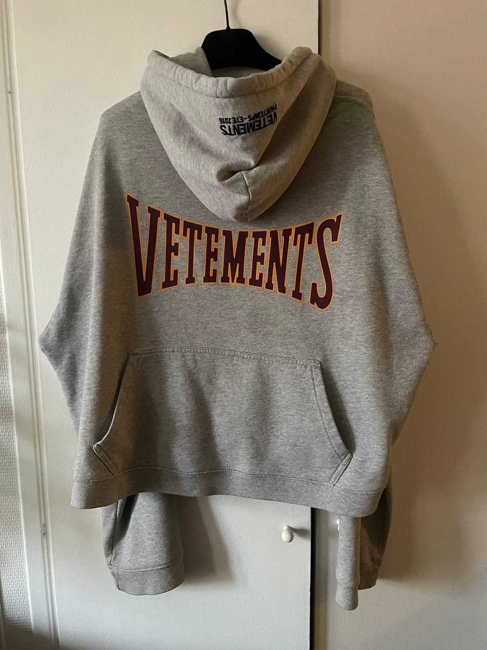 image of Vetements Reversible Hoodie Heather Grey, Men's (Size Small)