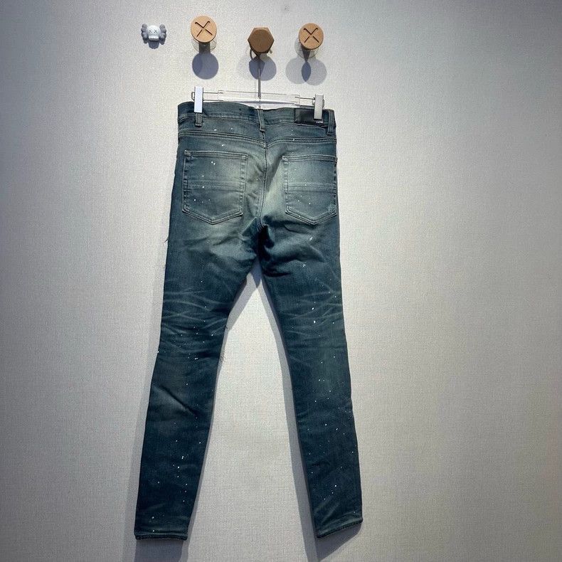 Amiri Vintage Multi-Element Badge Washed Destroyed Jeans