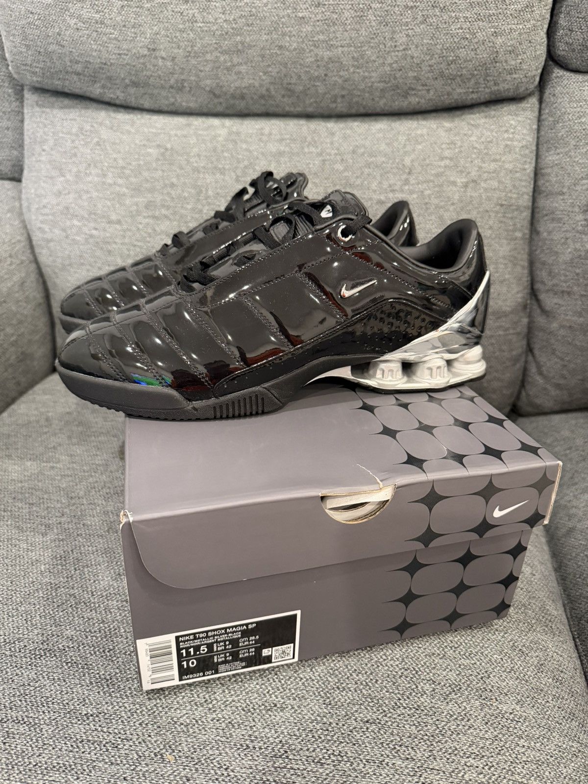 Nike Nike x Maha Amsterdam Total 90 T90 Shox Black and Silver Size US 10 / EU 43 - 1 Thumbnail